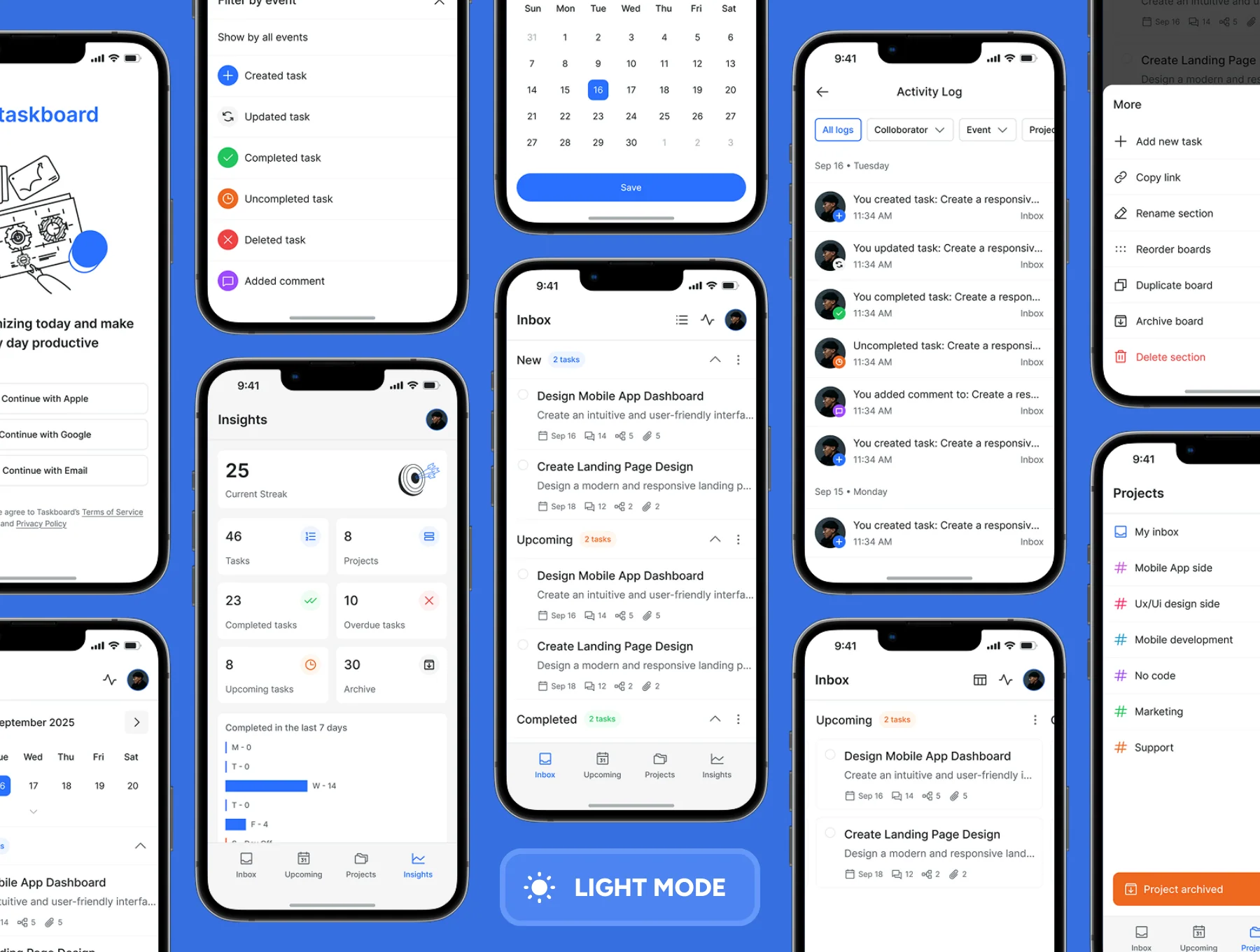TaskBoard - Tasks Management App Ui Kit 6
