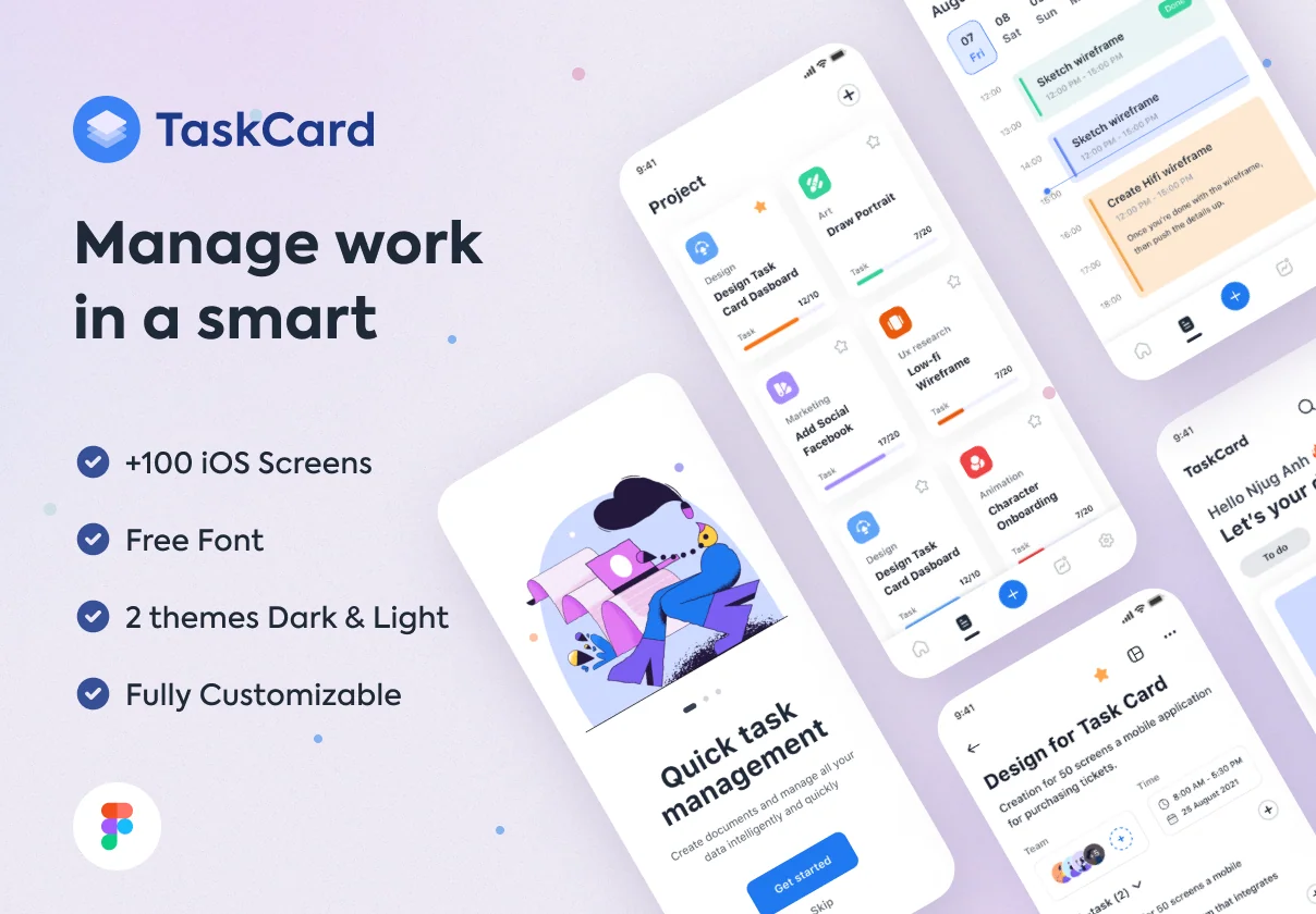 TaskCard App : iOS Ui Kit