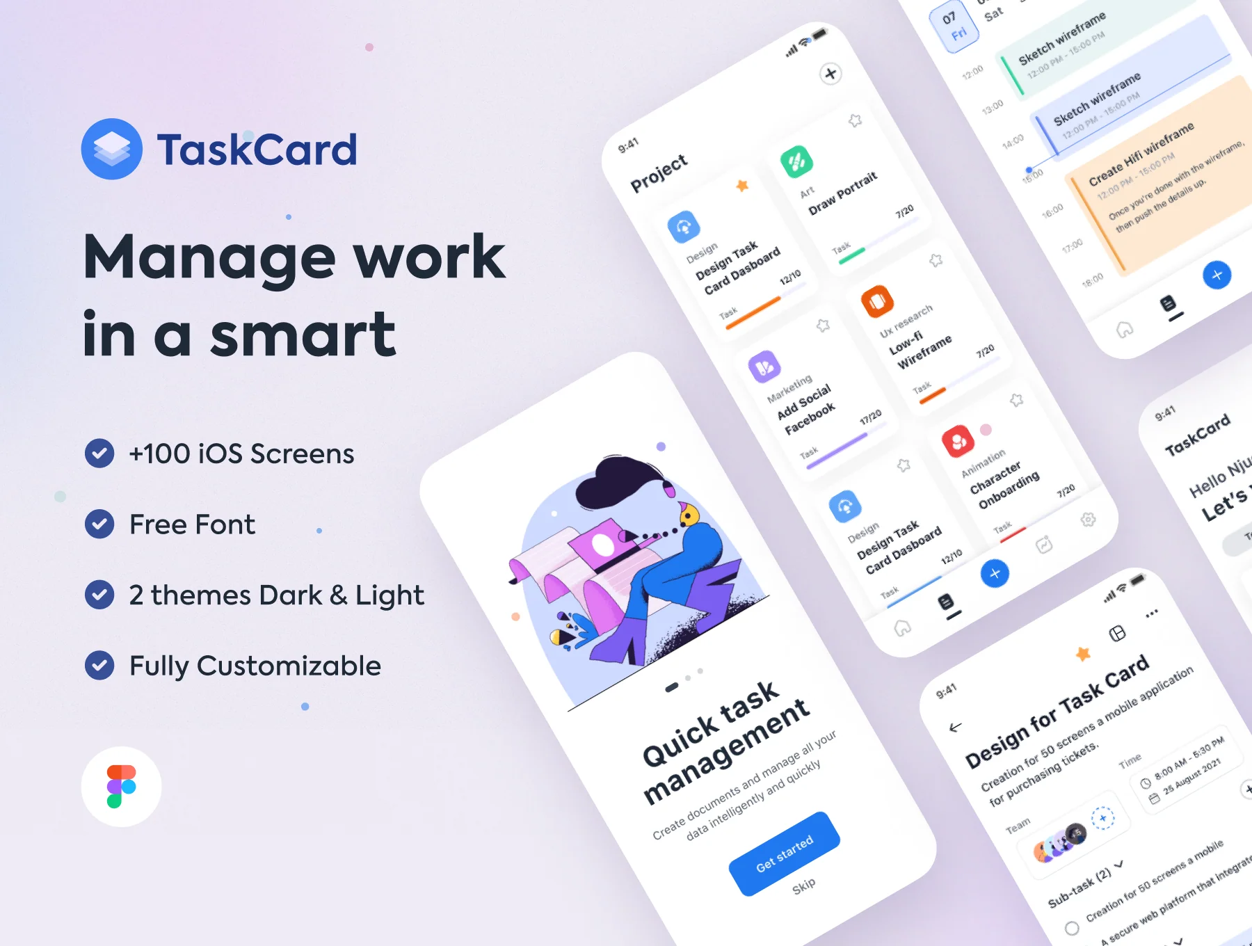 TaskCard App : iOS Ui Kit