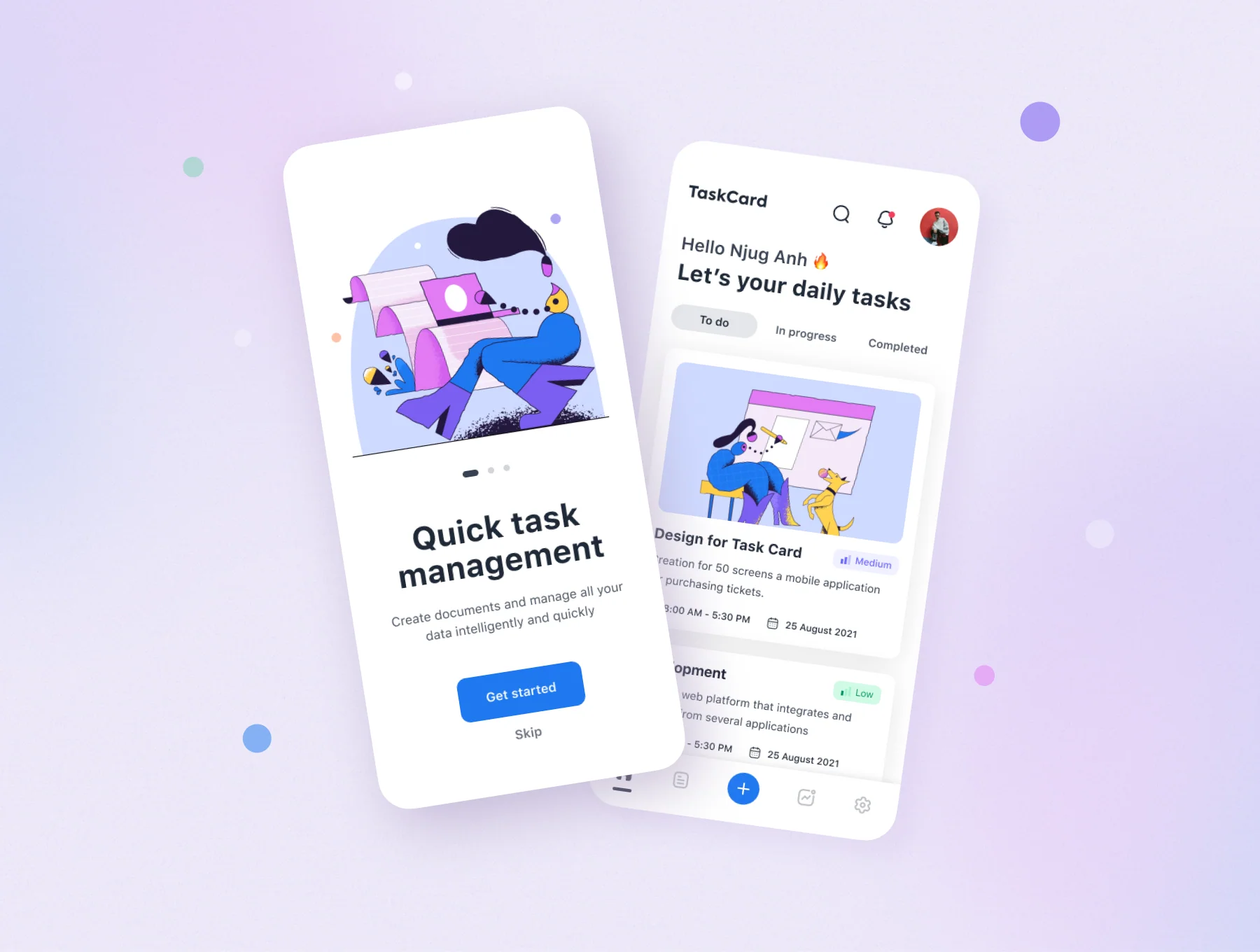 TaskCard App : iOS Ui Kit 4