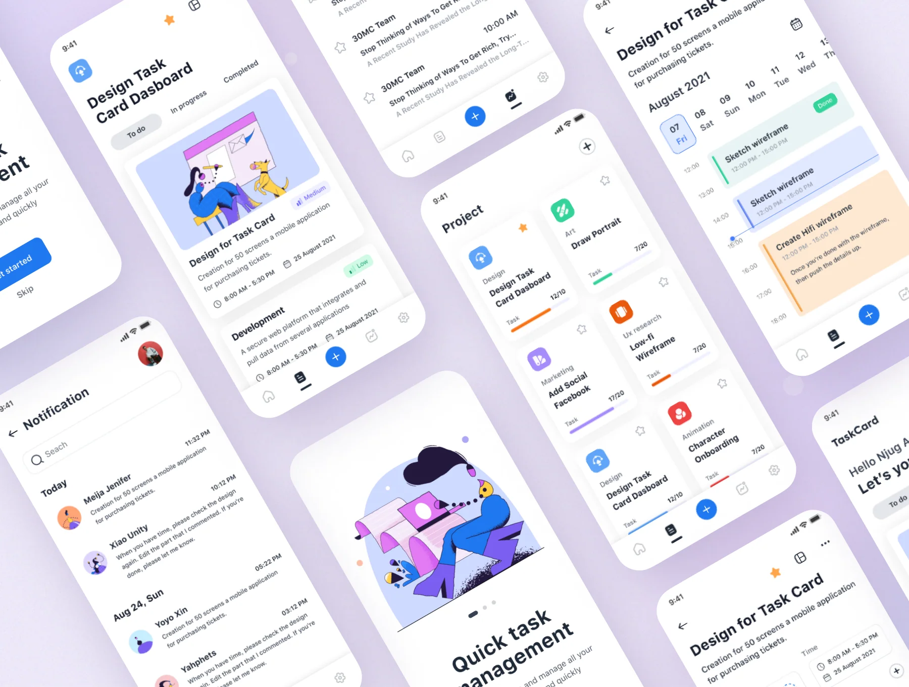 TaskCard App : iOS Ui Kit 6