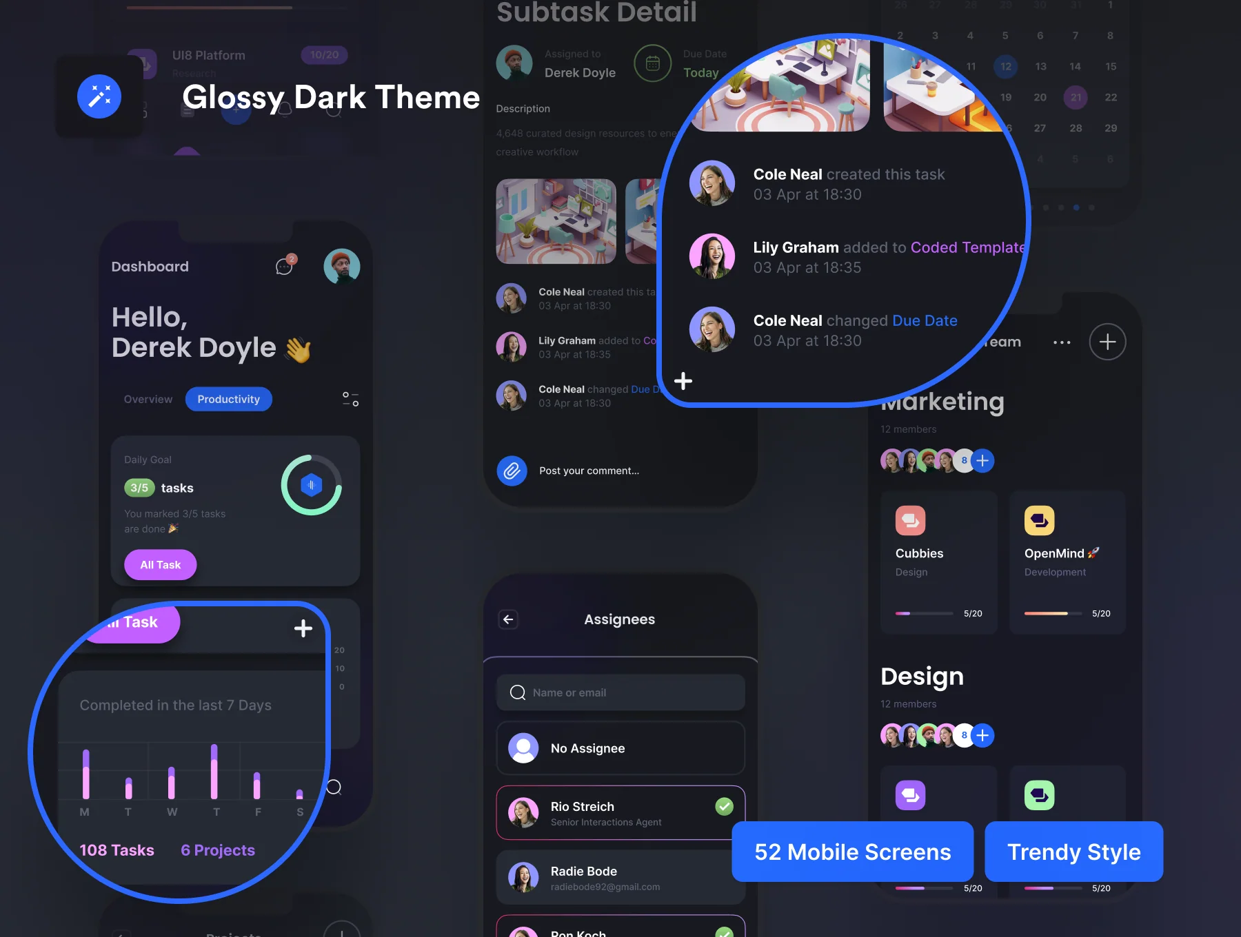 TaskEz: Productivity App iOS UI Kit 4