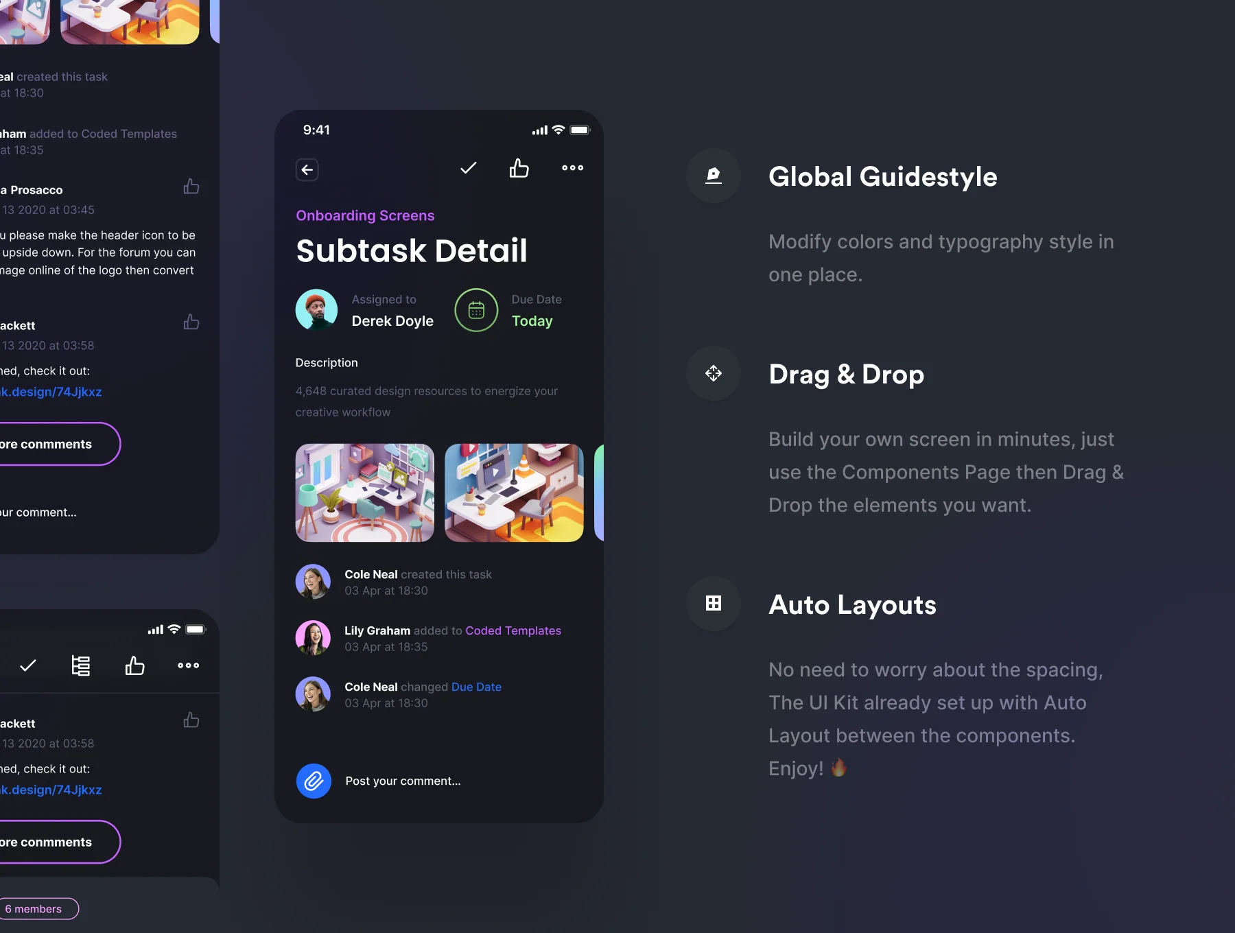 TaskEz: Productivity App iOS UI Kit 6