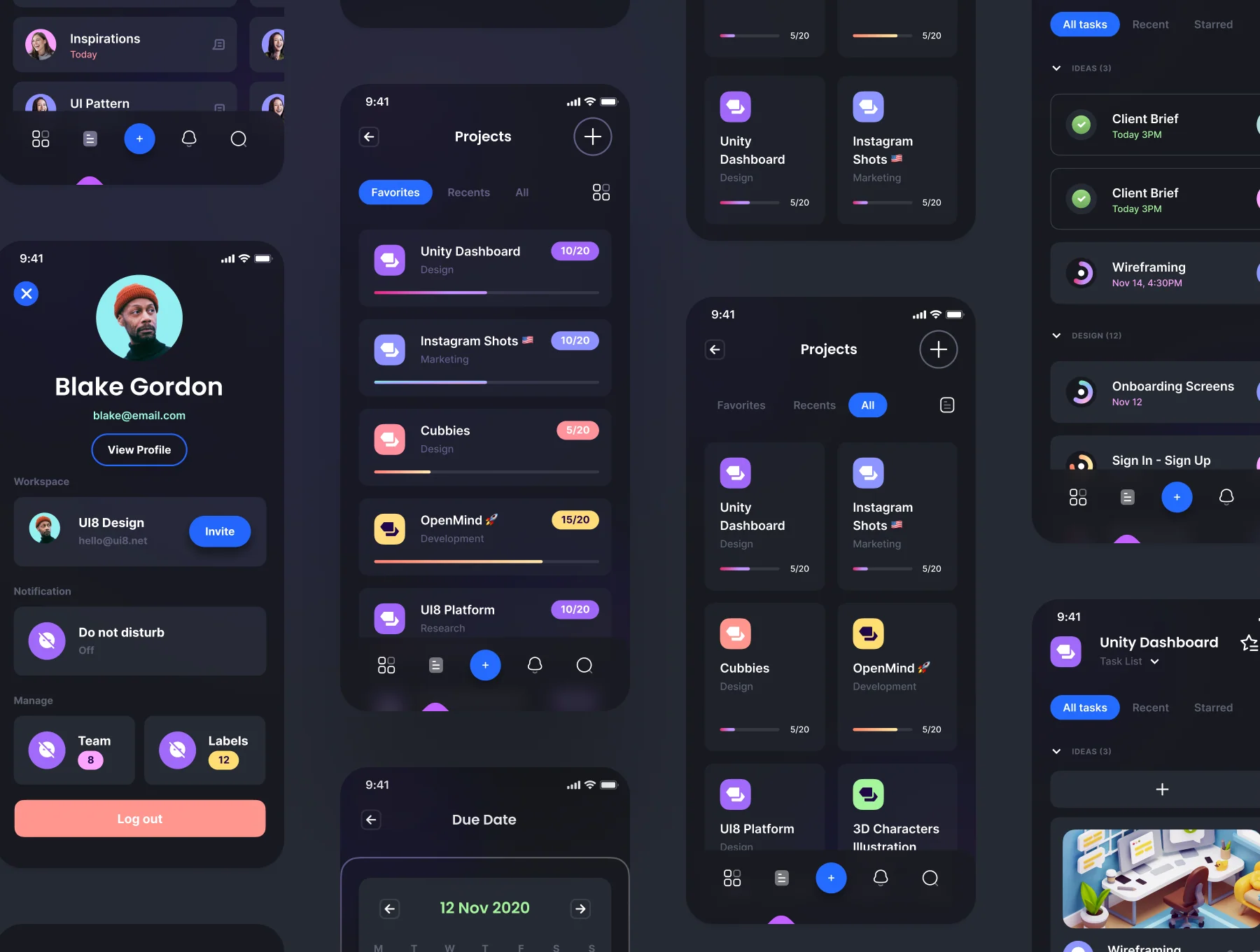 TaskEz: Productivity App iOS UI Kit 7