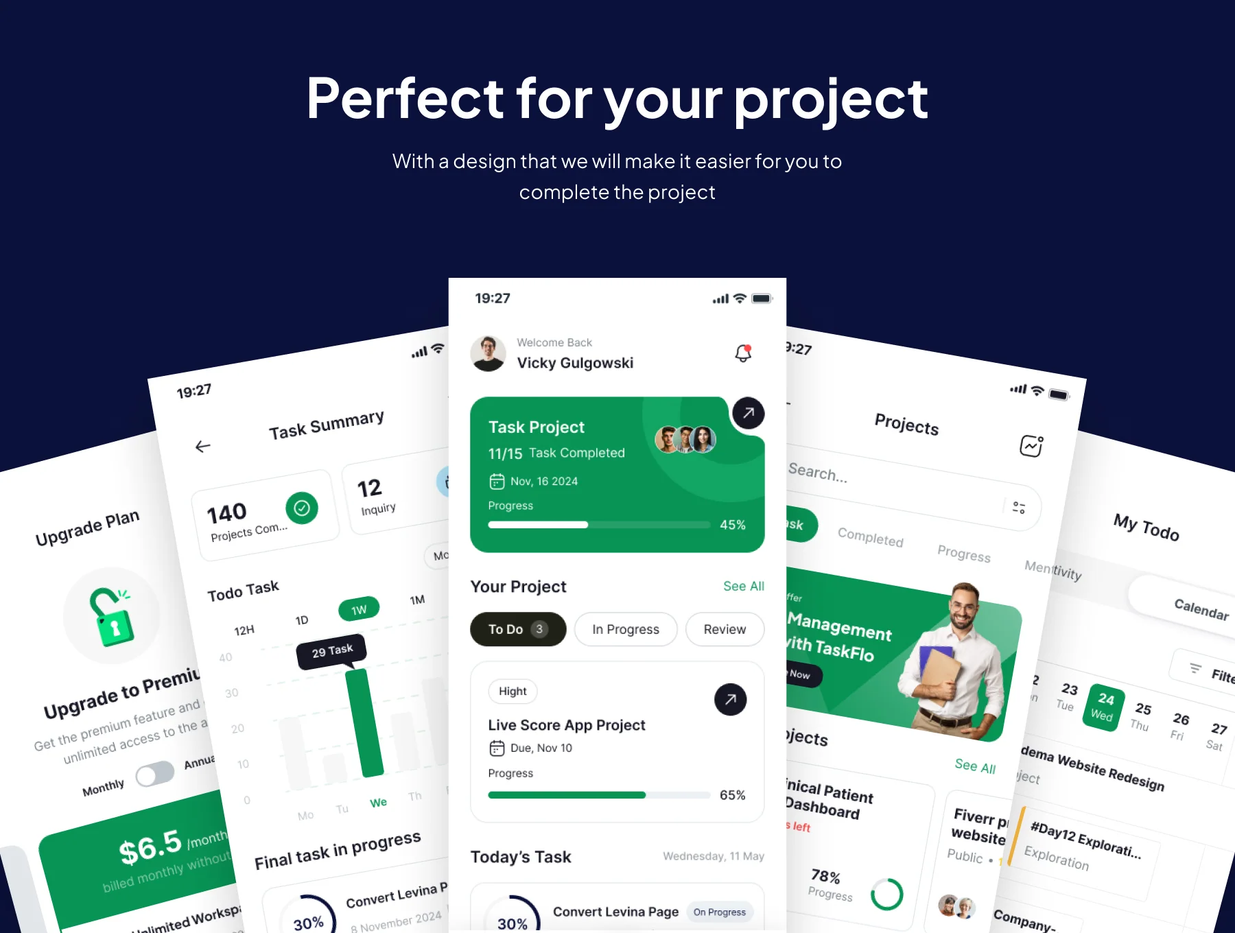 TaskFlo - Project Management App UI Kits 4