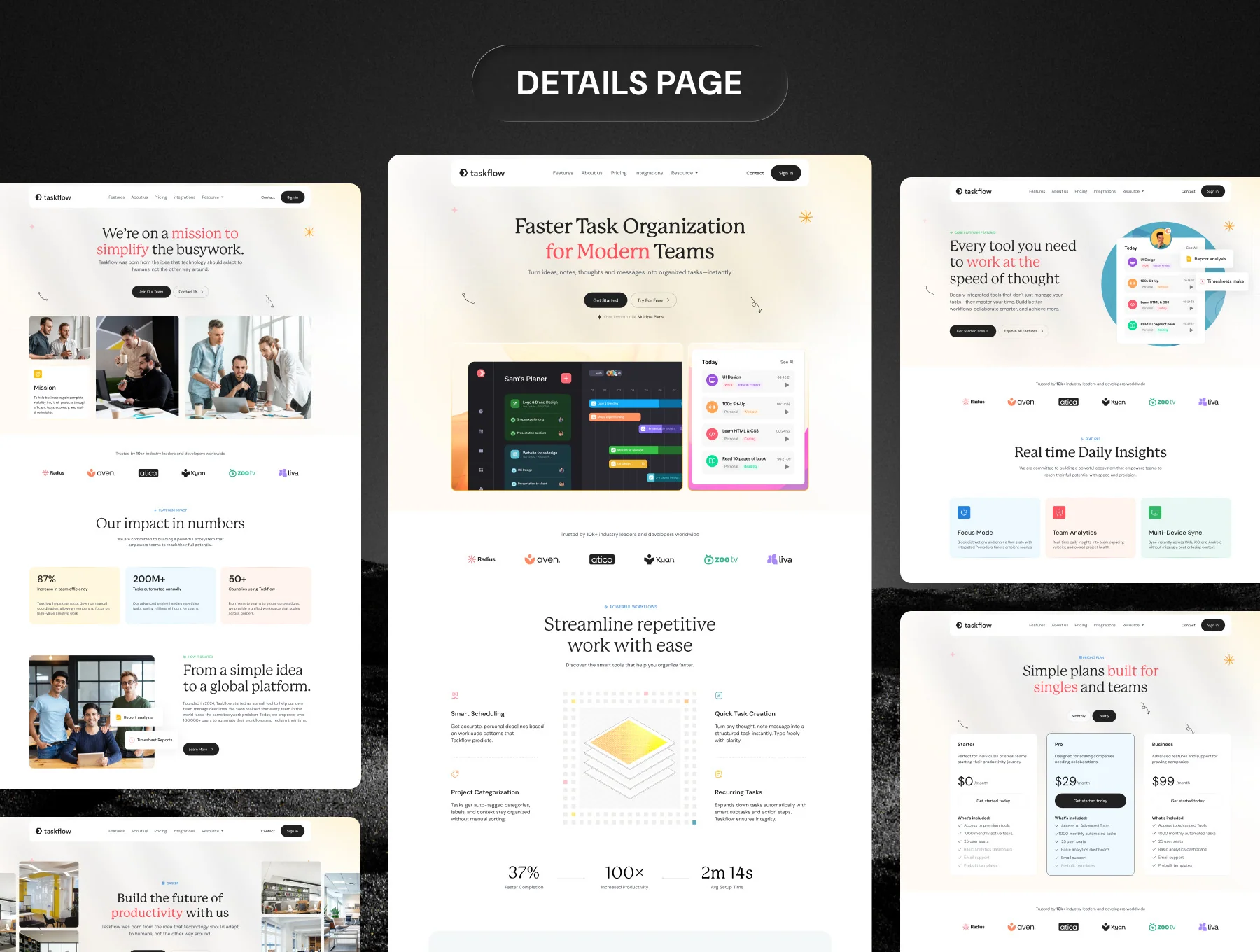 Taskflow - Modern Task Management SaaS Template 4