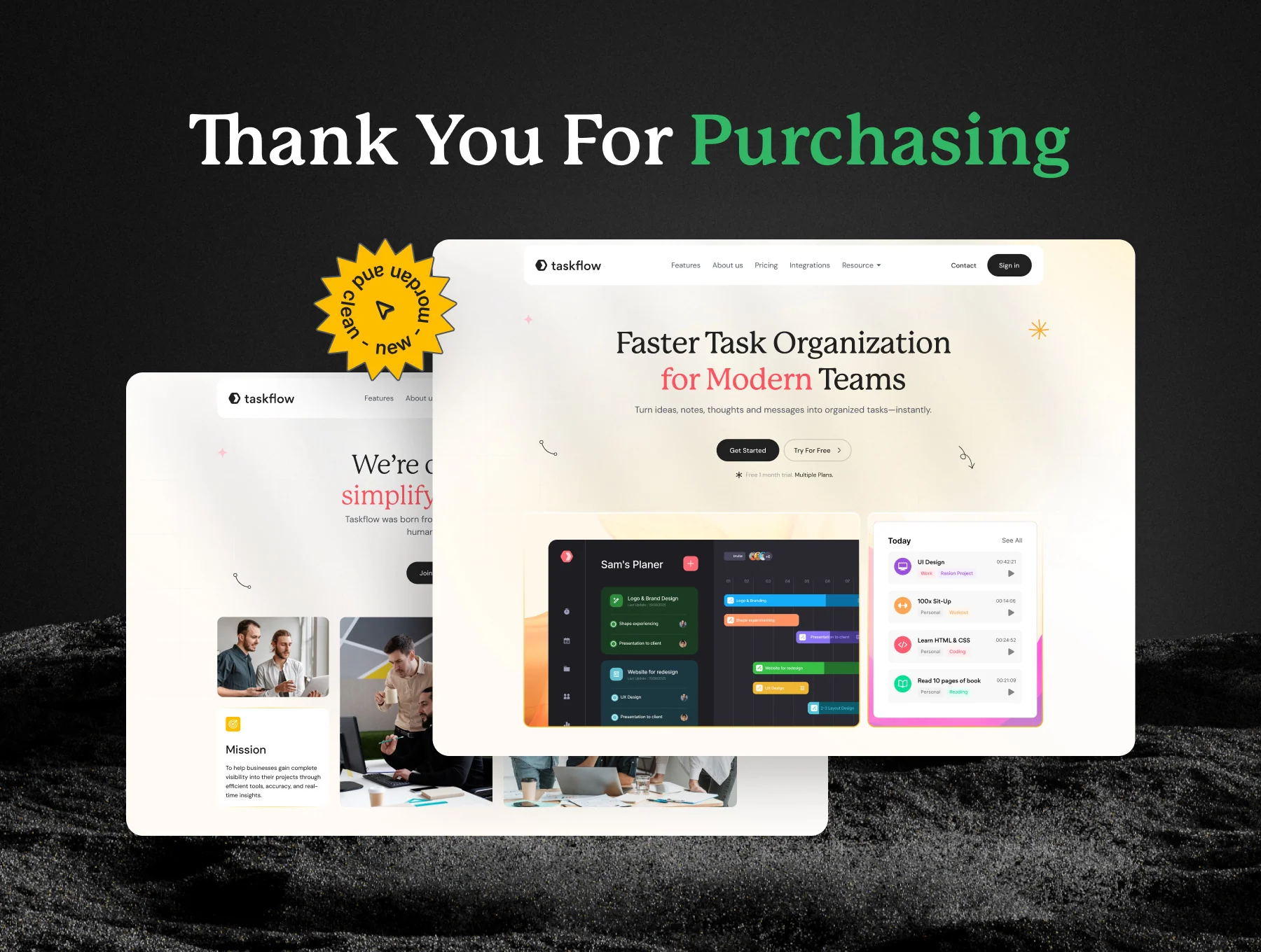 Taskflow - Modern Task Management SaaS Template 6