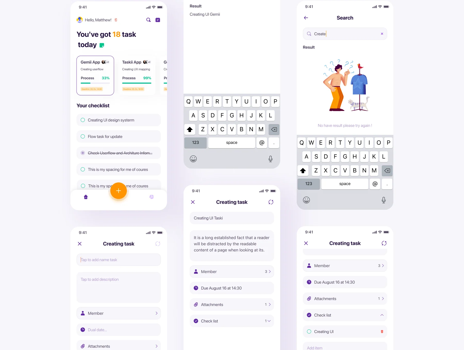 Taski - Task Assigned App UI Kit 5