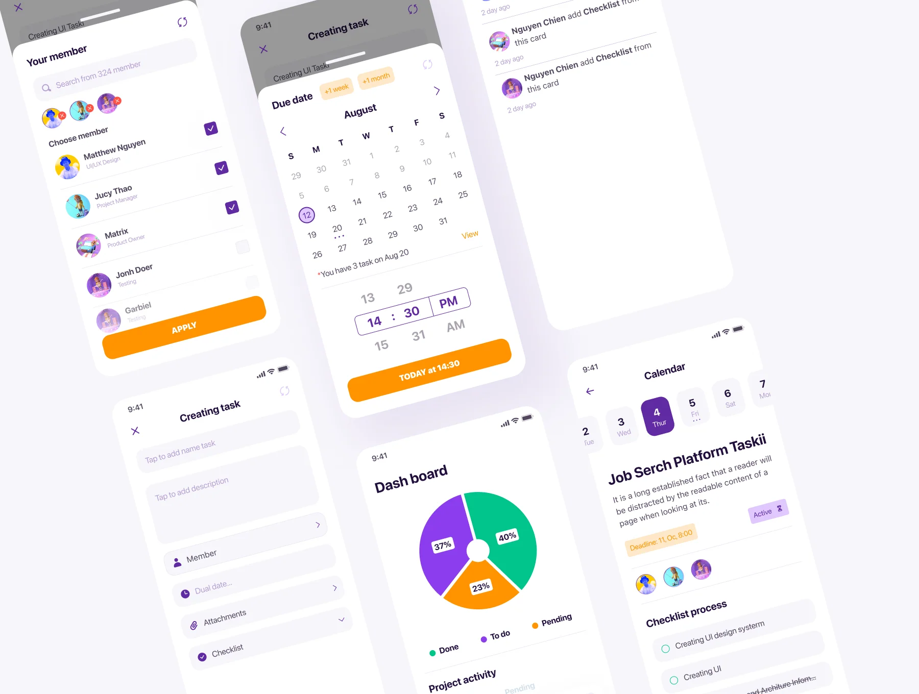 Taski - Task Assigned App UI Kit 6