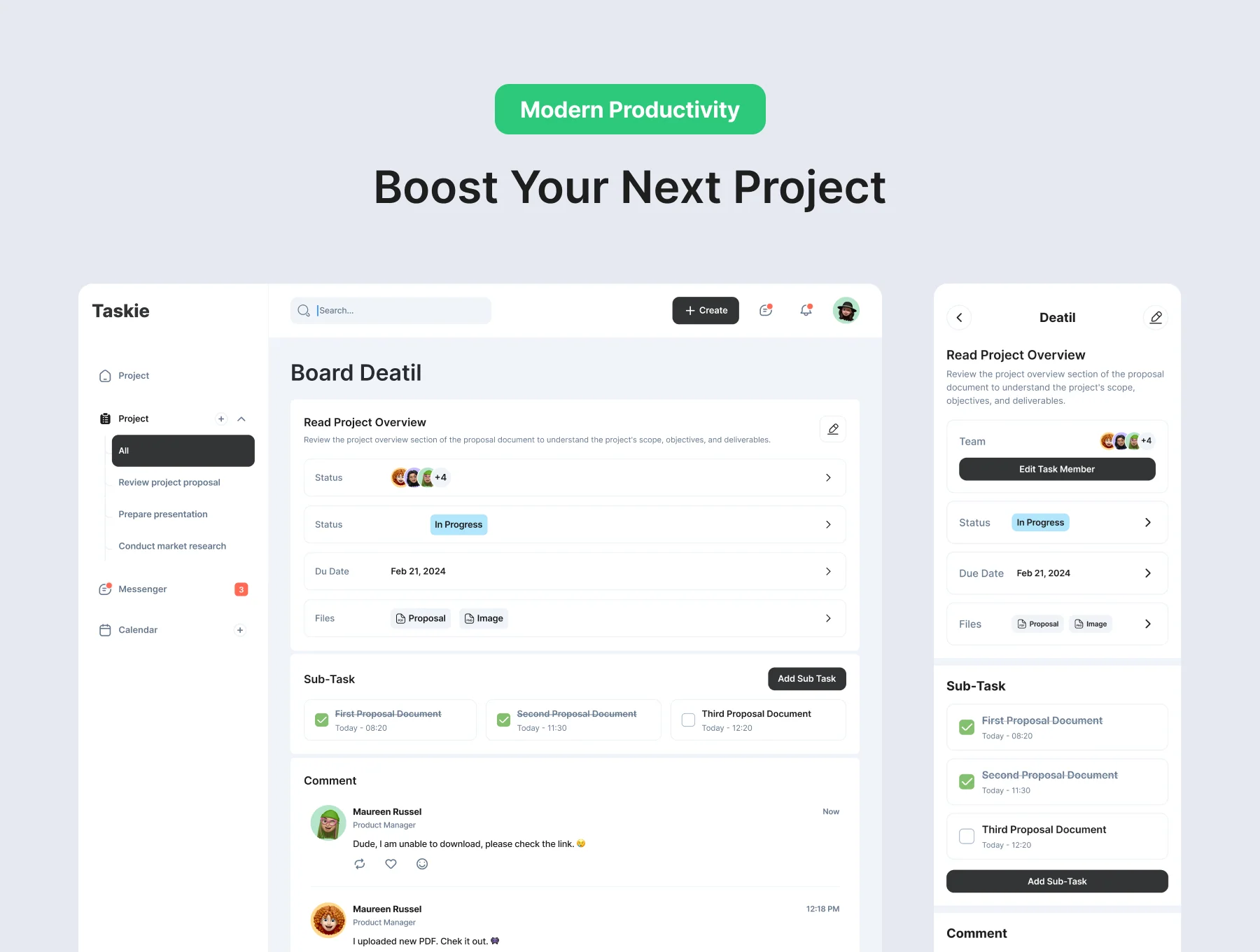 Taskie | Project Management UI Kit 2