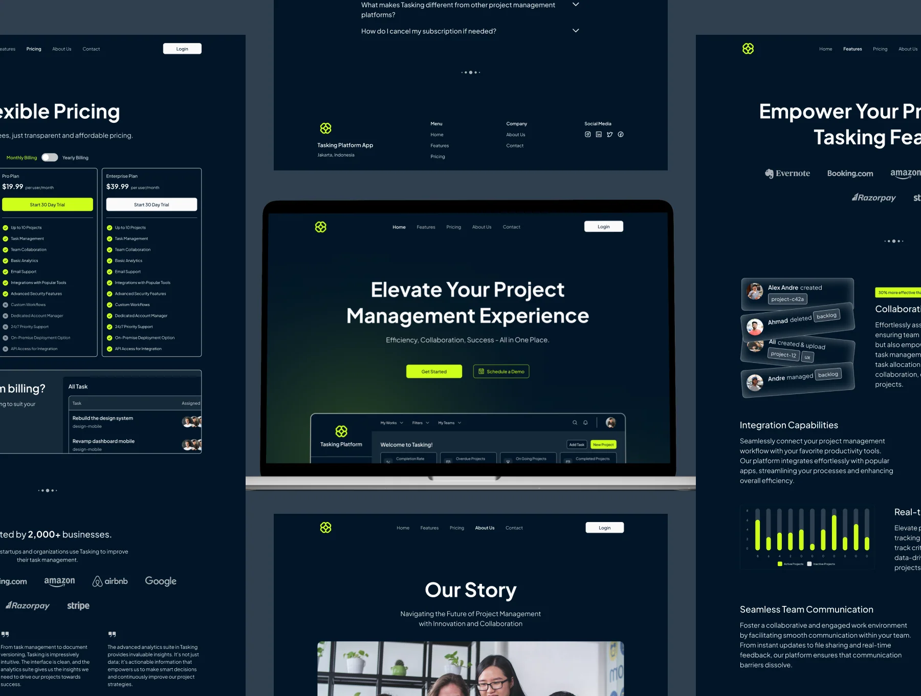 Tasking - SaaS Website Template 5