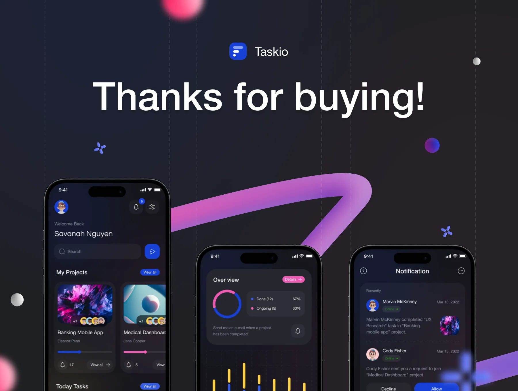 Taskio - Project Managemnet Mobile UI Kit 8