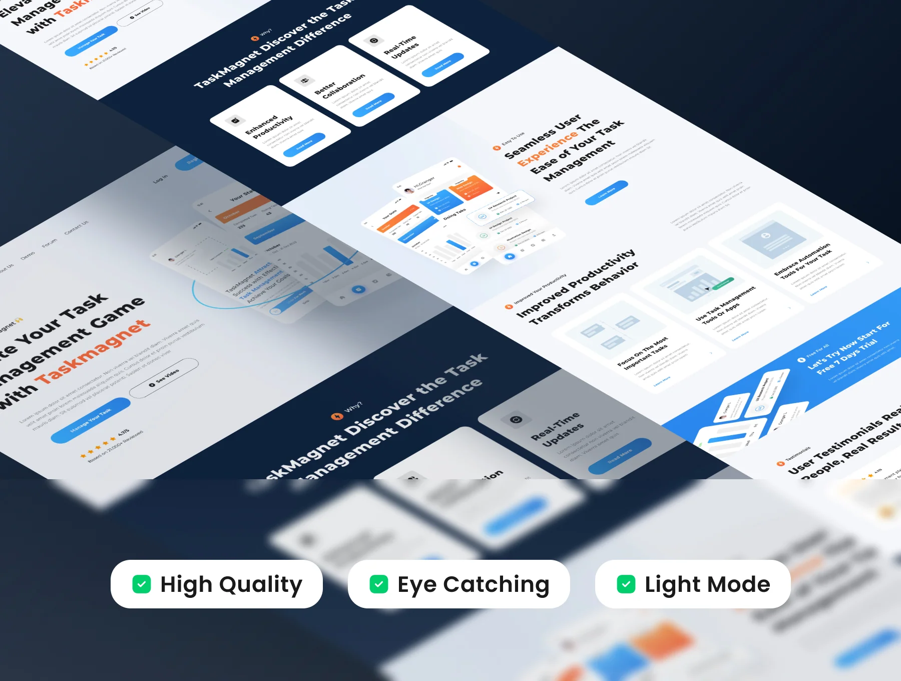 Taskmagnet - Task Management Landing Page Design 4