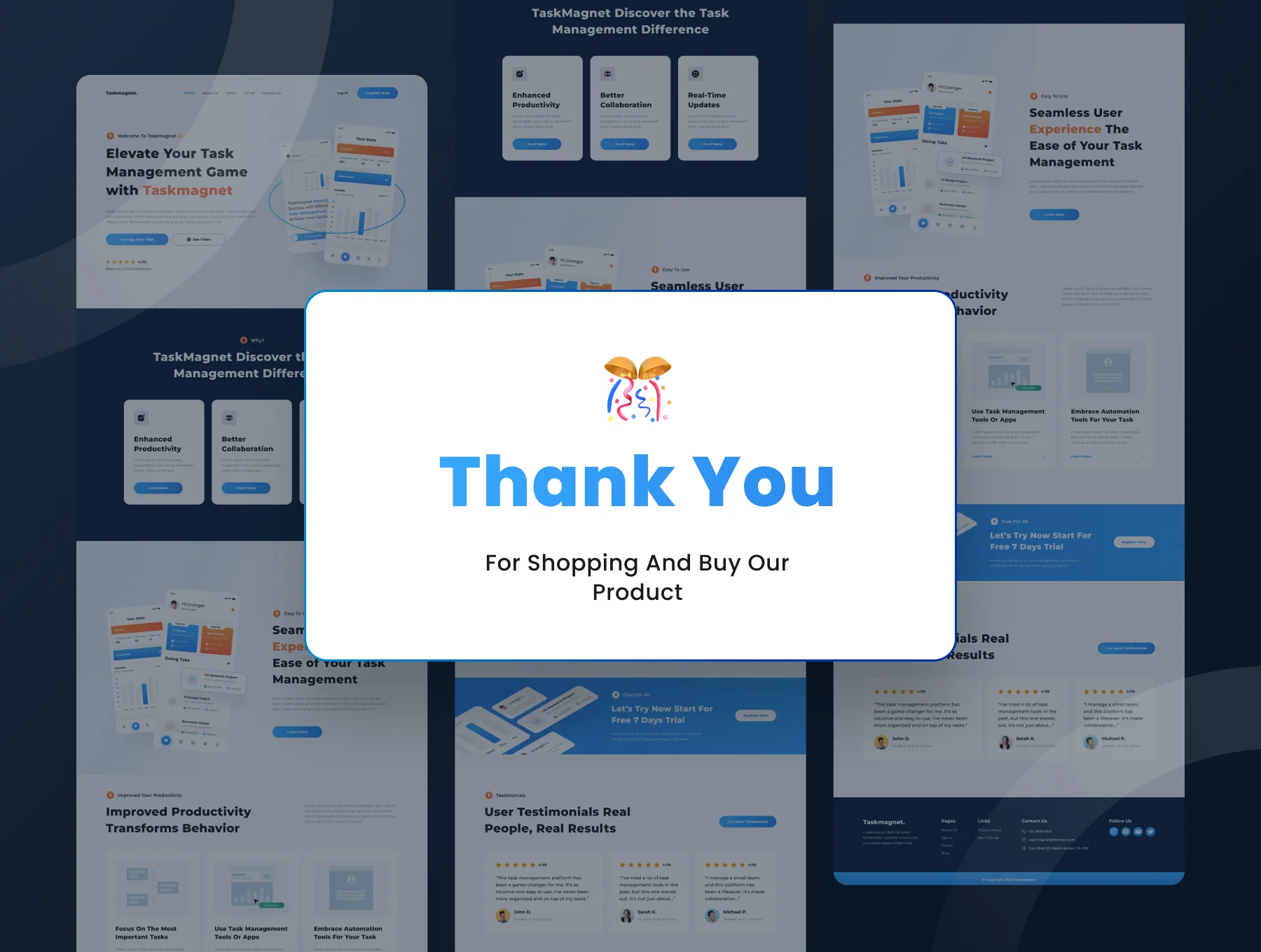 Taskmagnet - Task Management Landing Page Design 6