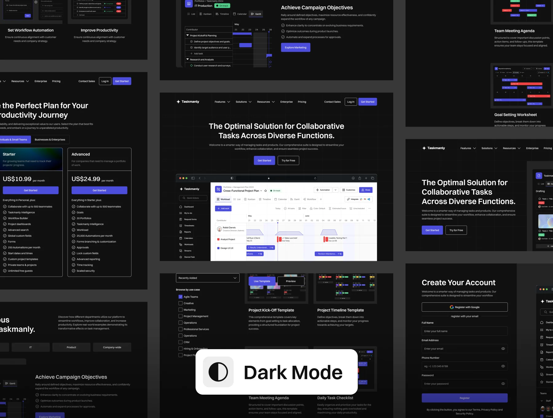 Taskmanly - Task Management Website UI Kit 4