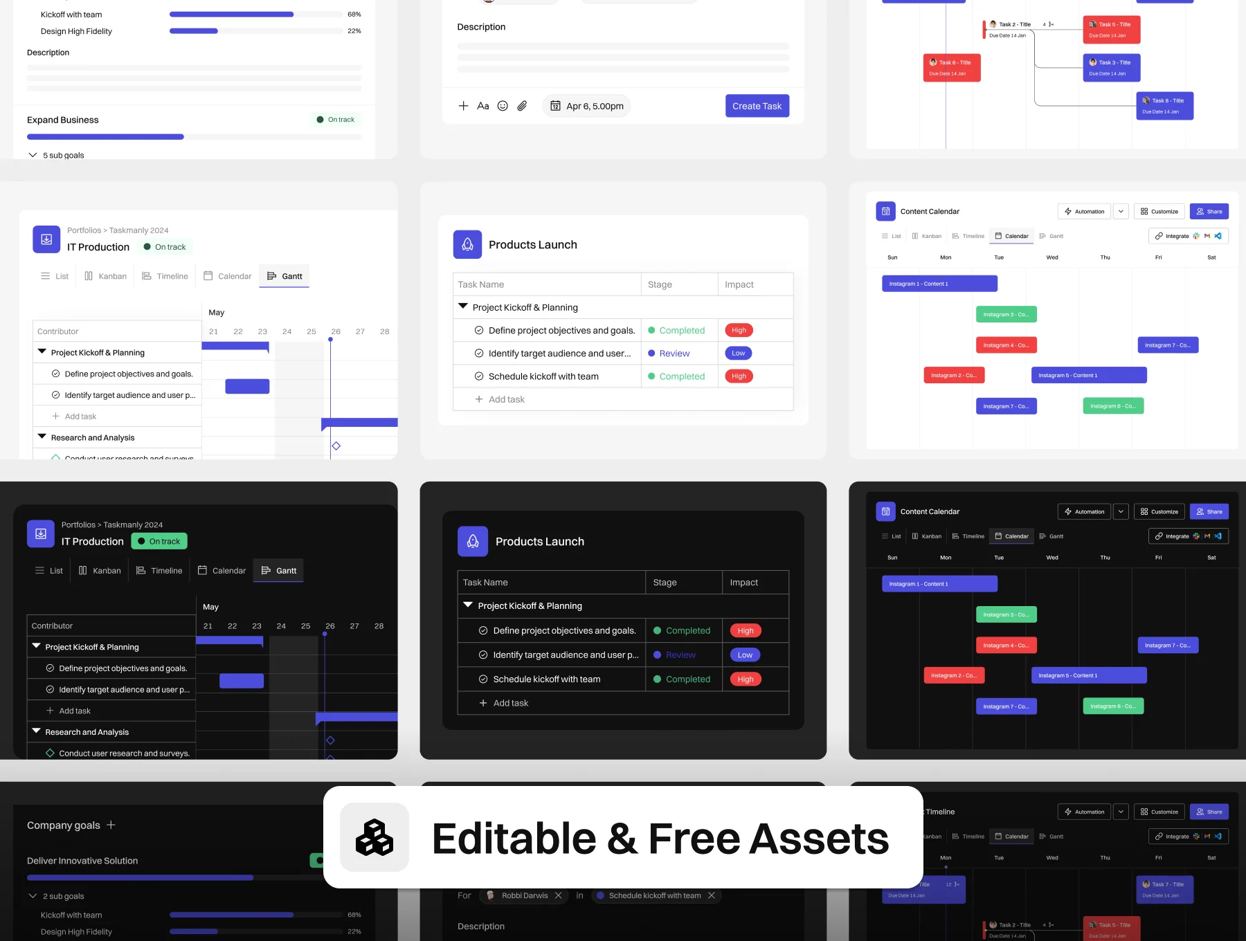 Taskmanly - Task Management Website UI Kit 6