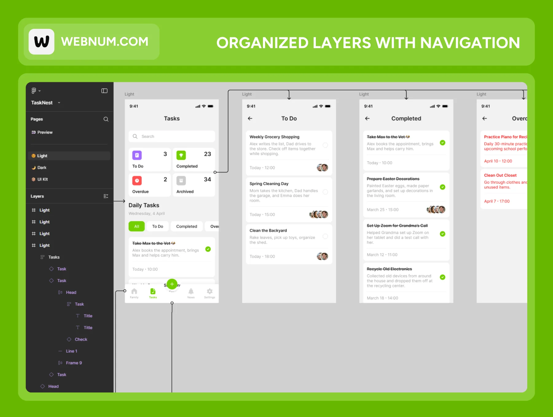 TaskNest - Family Task Planner App Ui Kit 3
