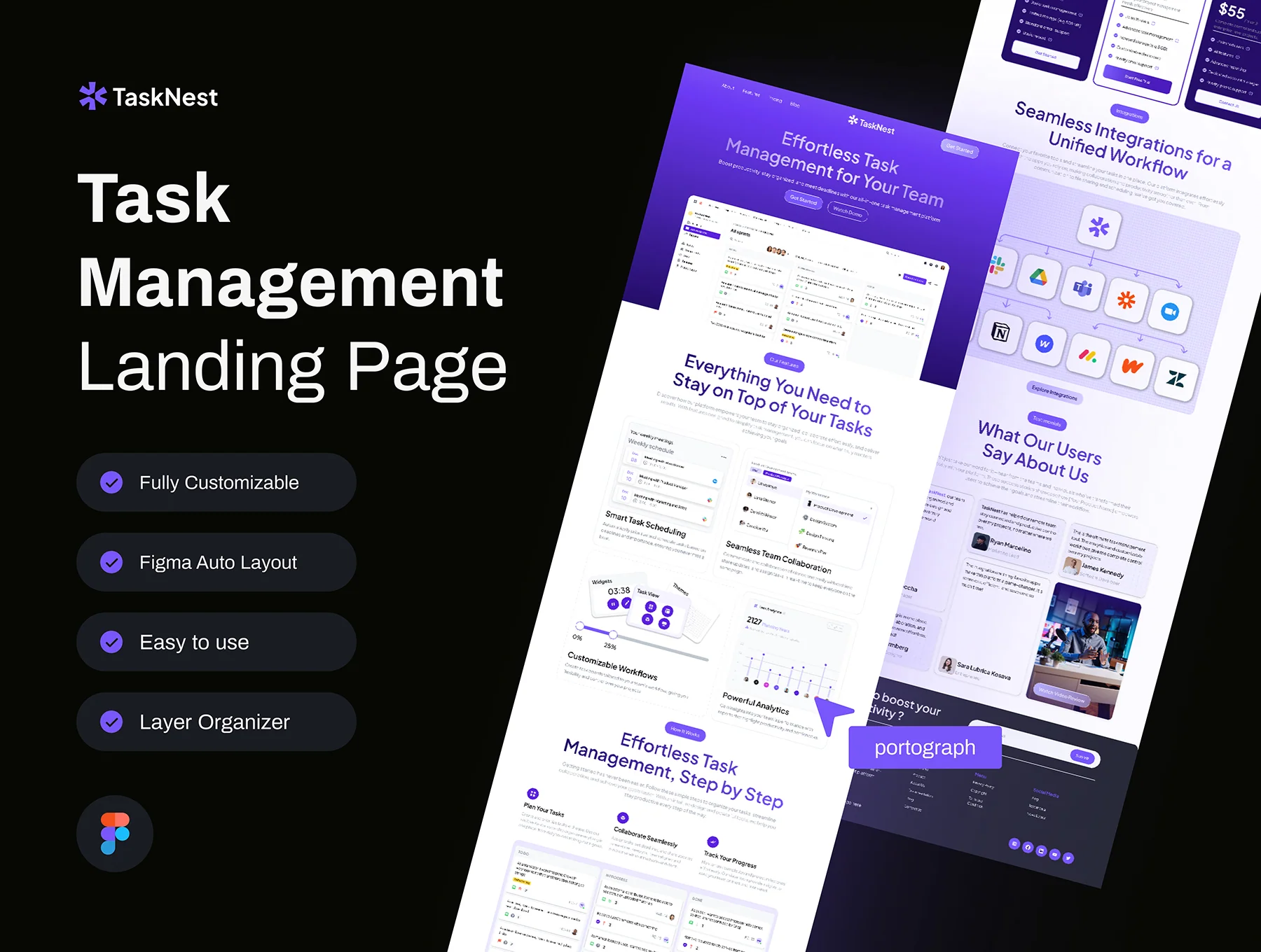 TaskNest - Task Management Landing Page