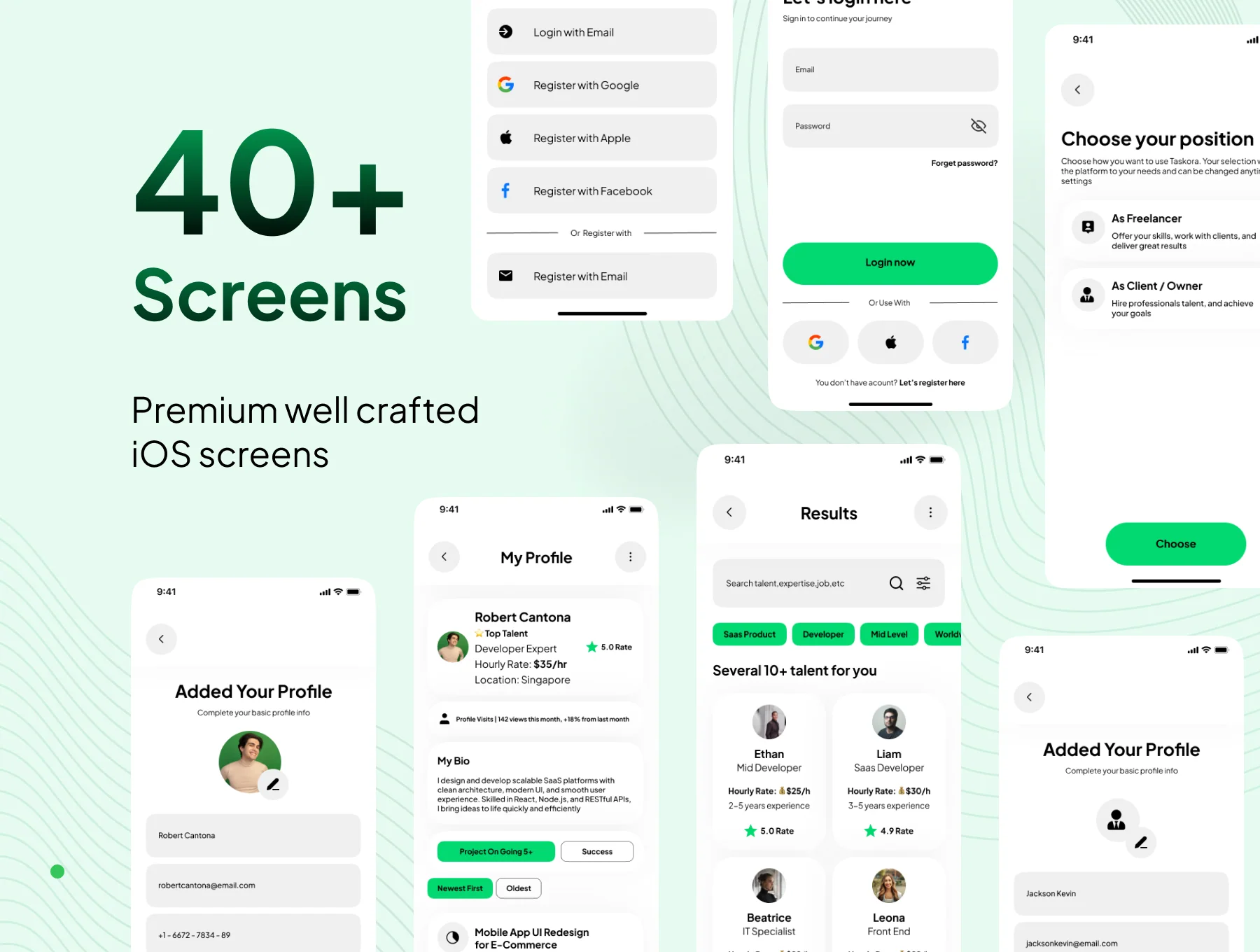 Taskora - Freelance Job & Talent Hub App UI Kit 2