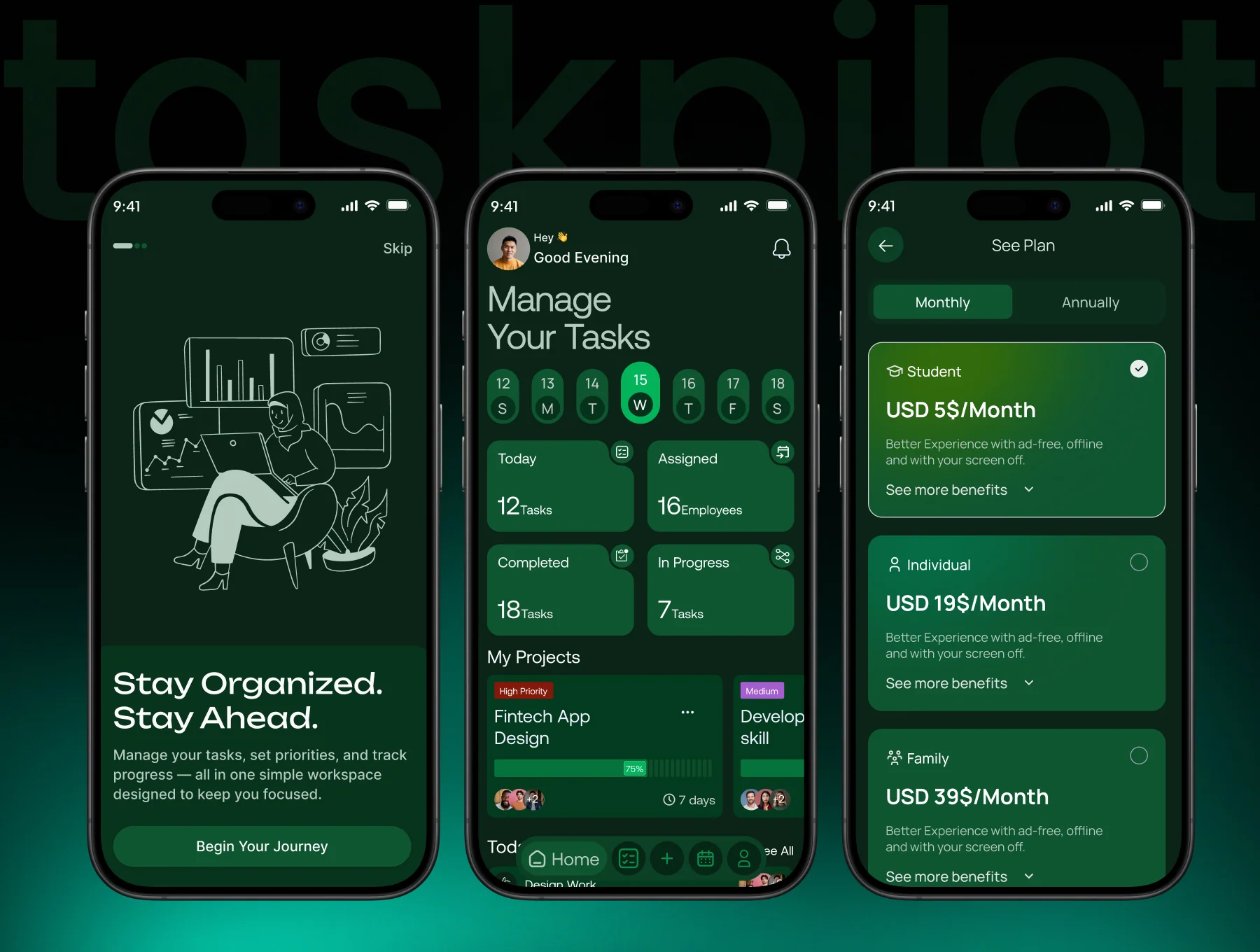 Taskpilot – Task Management Mobile App UI Kit 5
