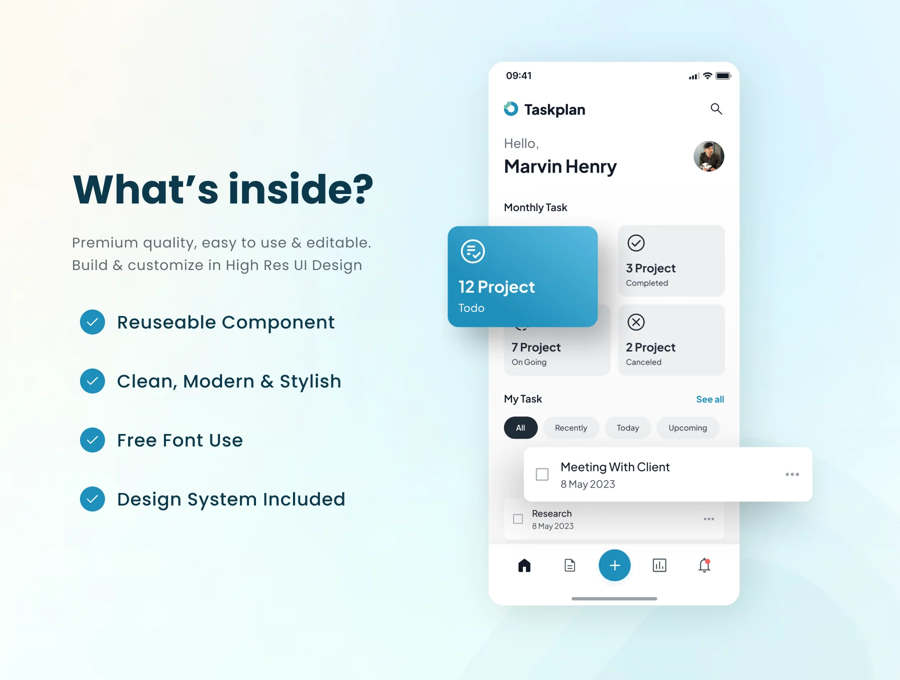 Taskplan - Task Manager Mobile App UI Kit 2