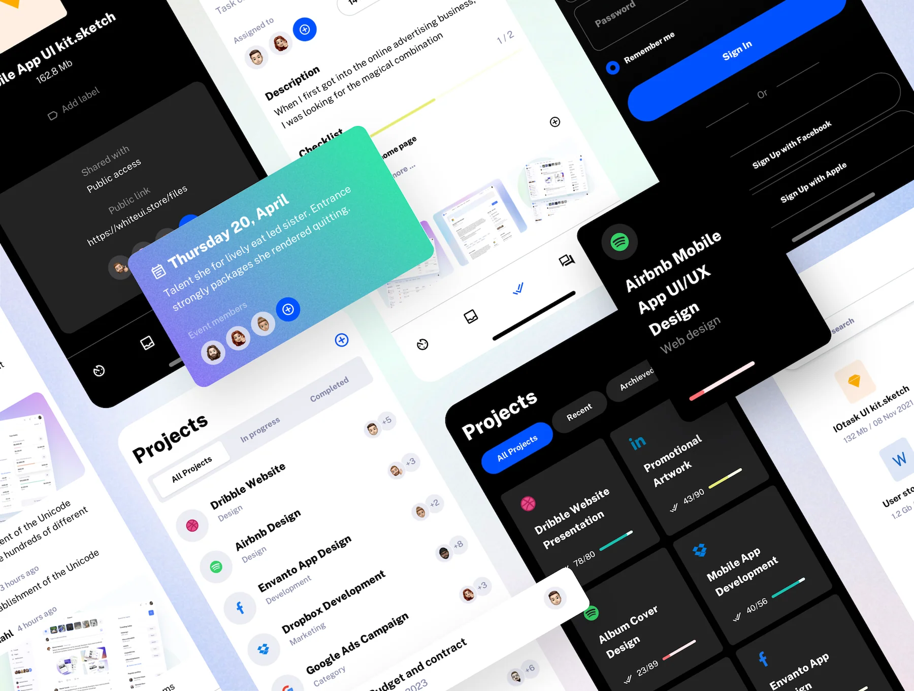 Tasksy -  UI kit for Productivity Mobile Apps 2