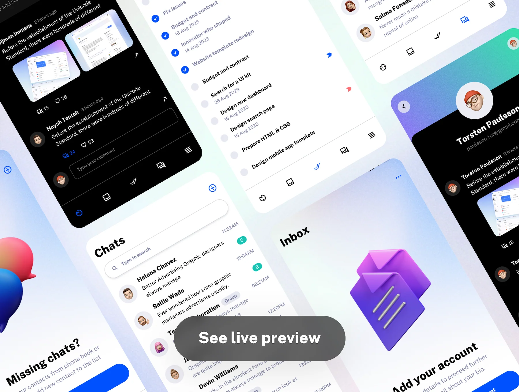 Tasksy -  UI kit for Productivity Mobile Apps 8