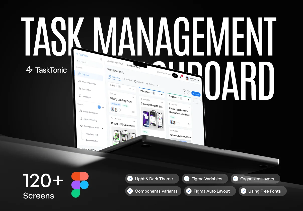 TaskTonic UI Kit - Task Management Dashboard UI KIT