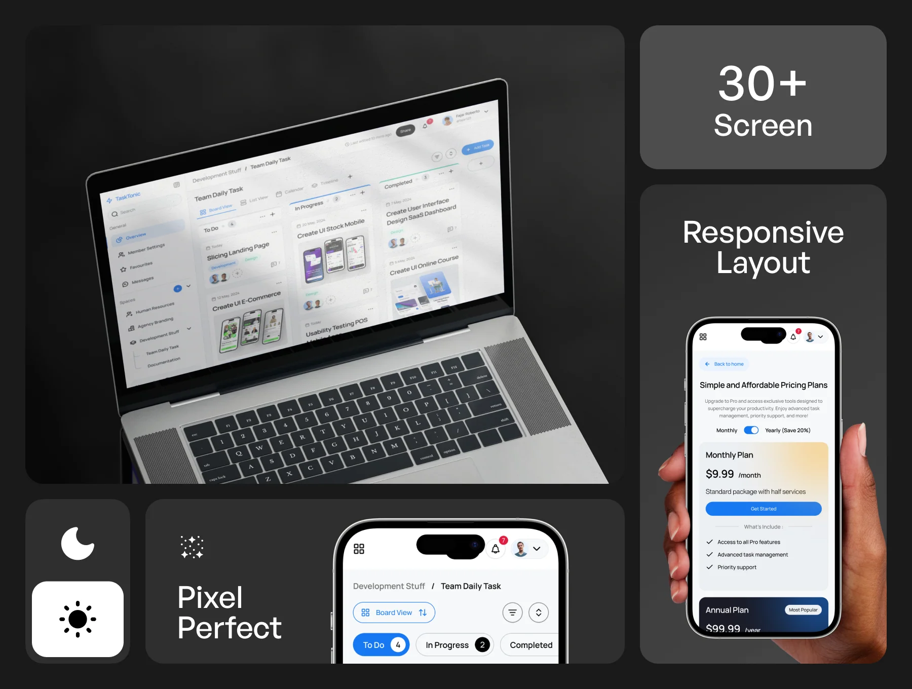 TaskTonic UI Kit - Task Management Dashboard UI KIT 2