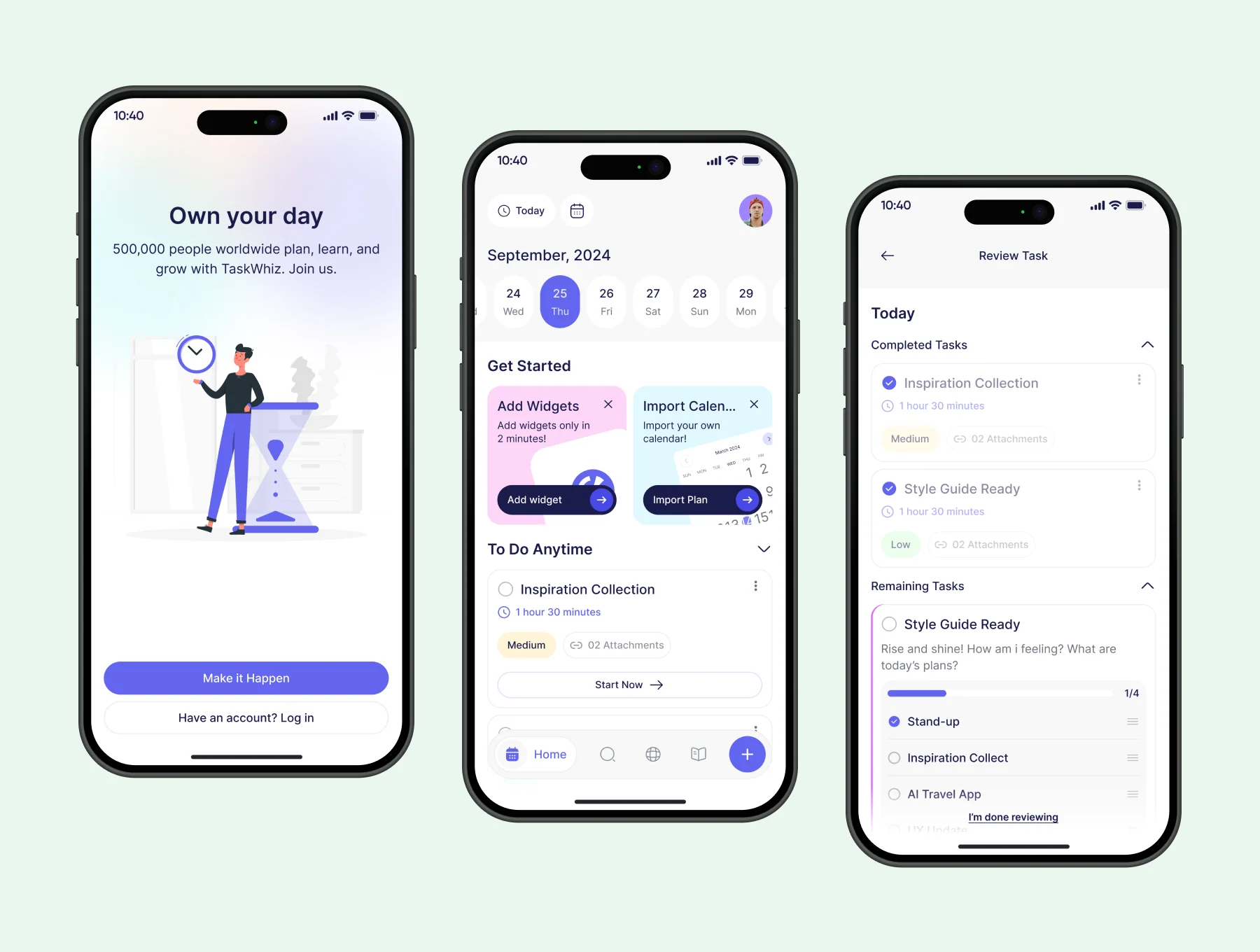TaskWhiz Planning App UI Kit 3