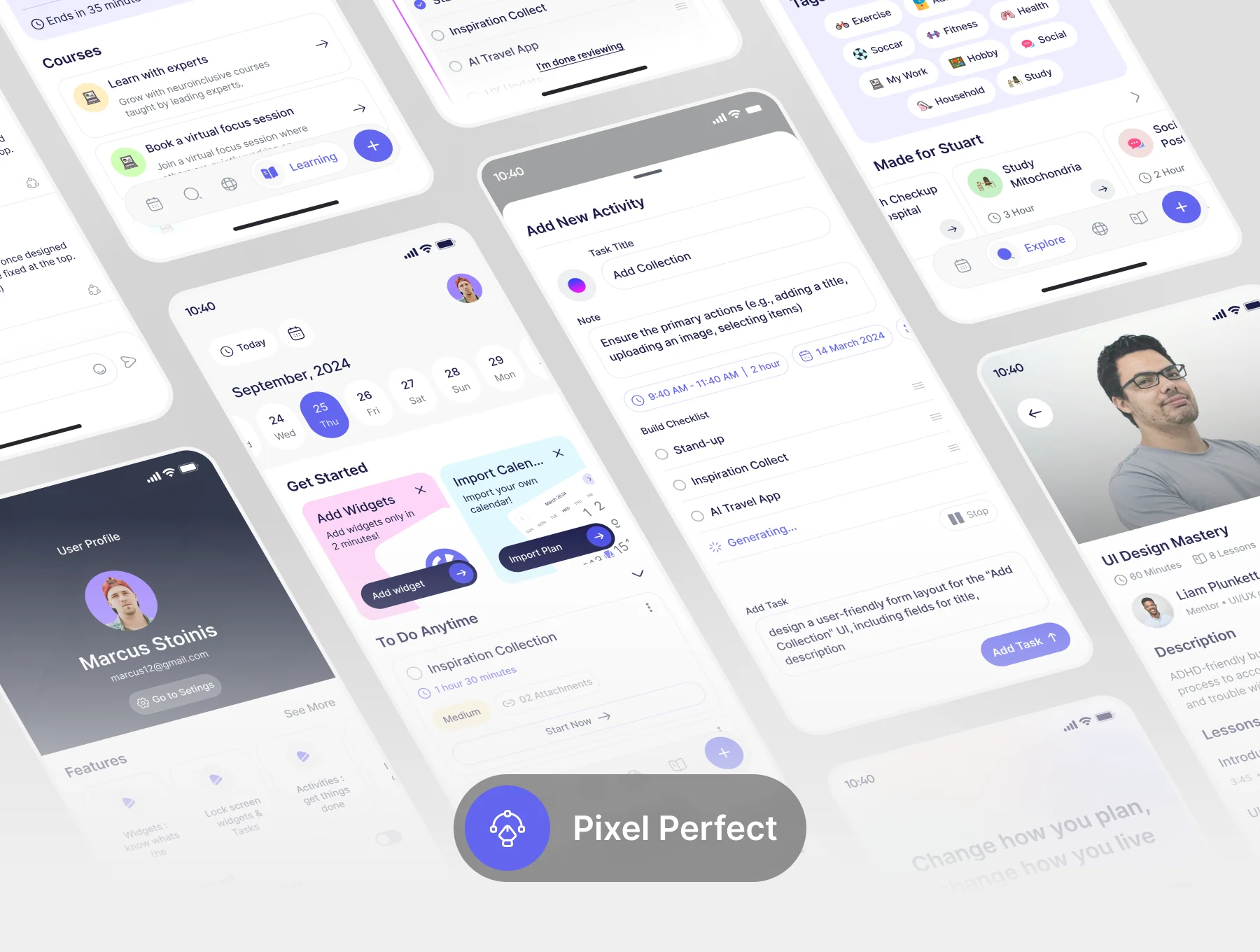 TaskWhiz Planning App UI Kit 7