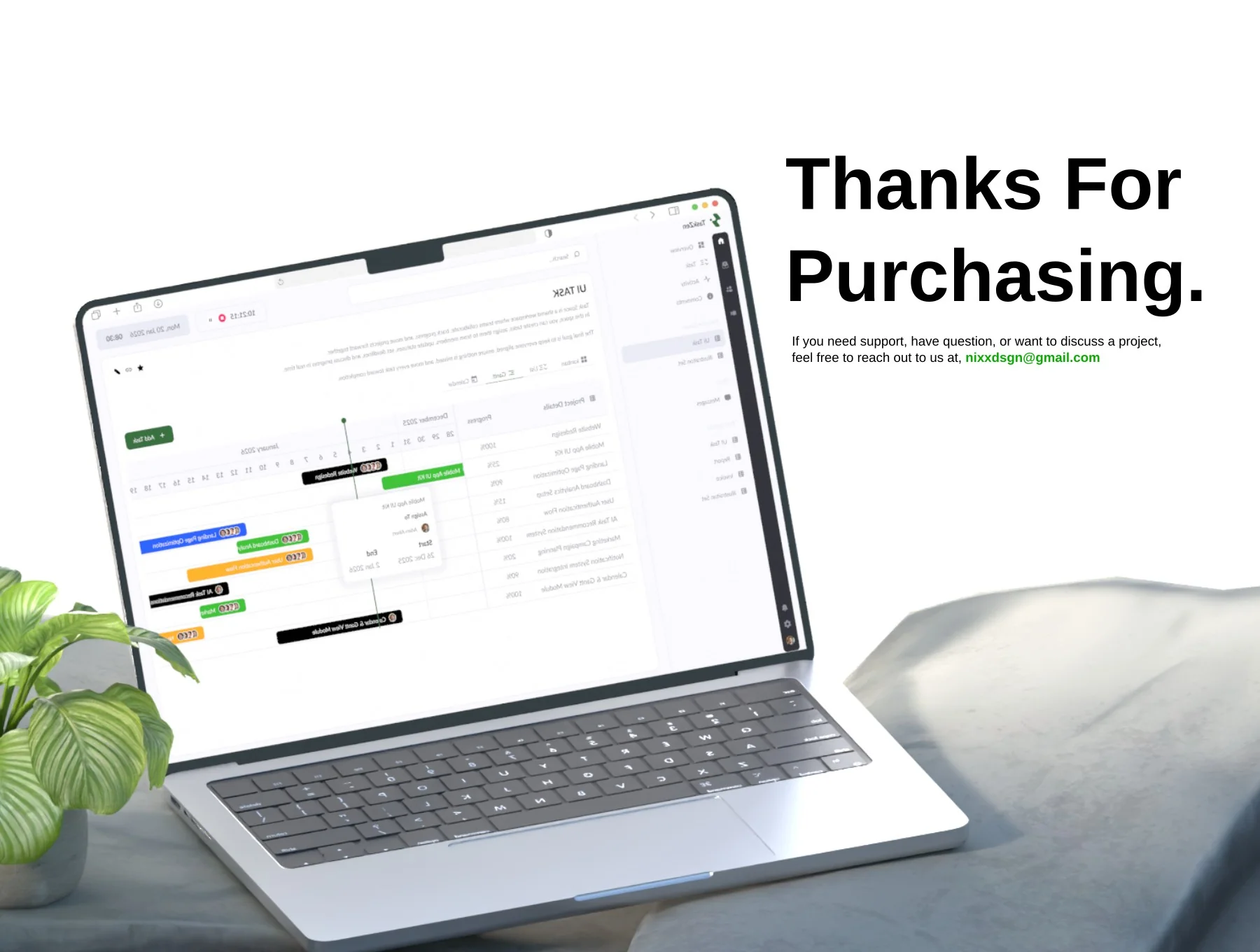 Taskzen - Task Management Dashboard Template Kit 6