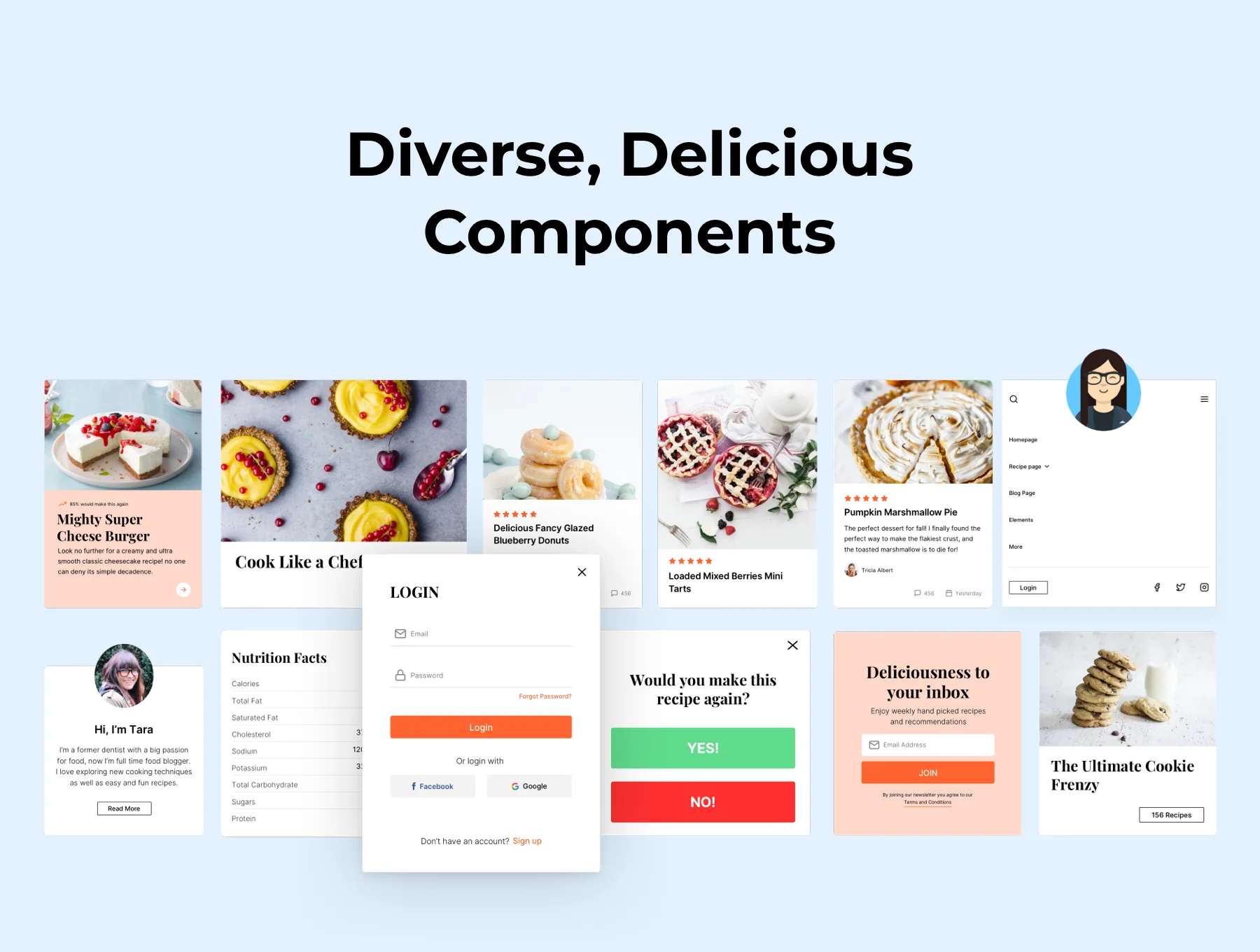 Tastebite - Food Recipes Website Template 2