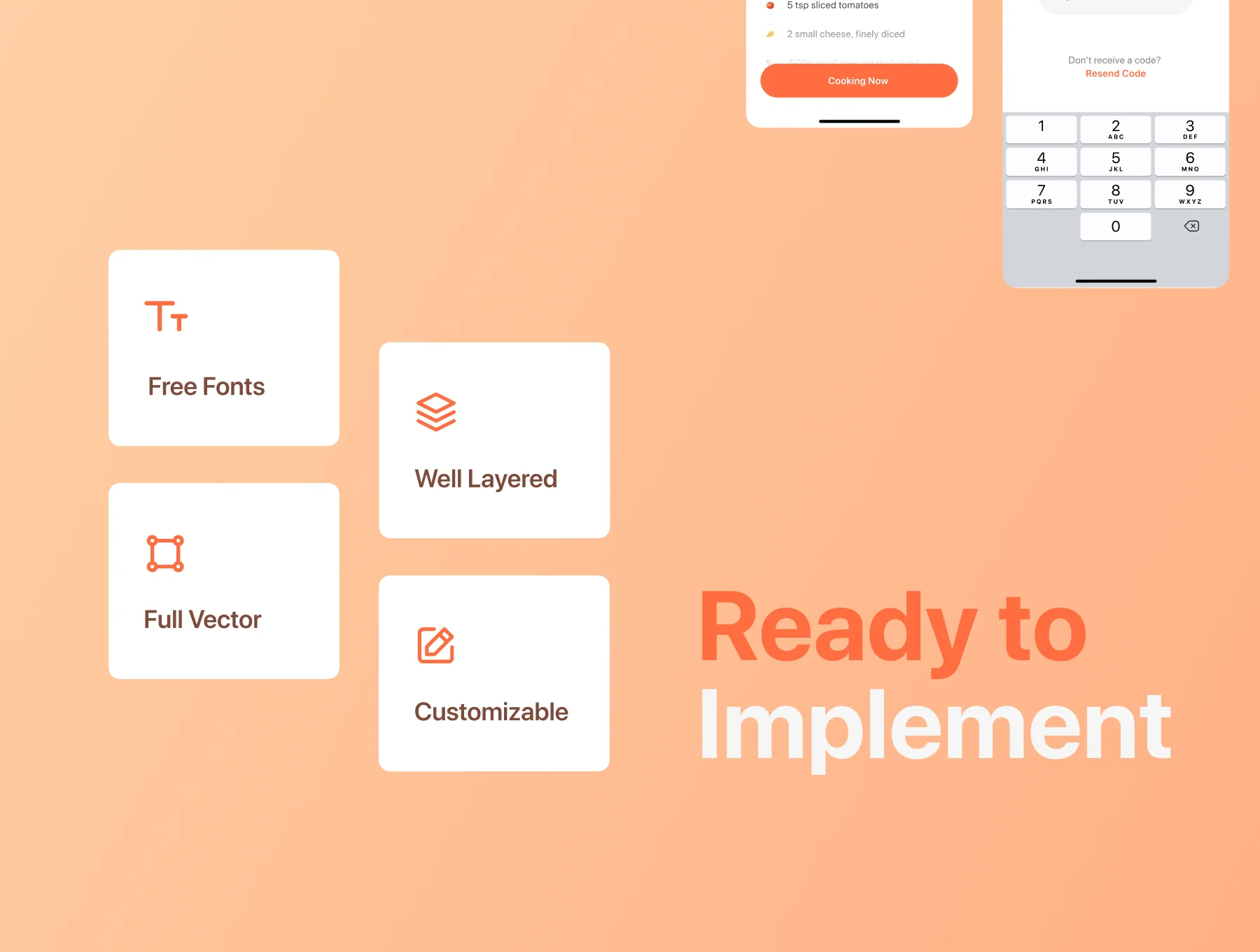 Tasty Food - Cooking Courses App UI Kit 3