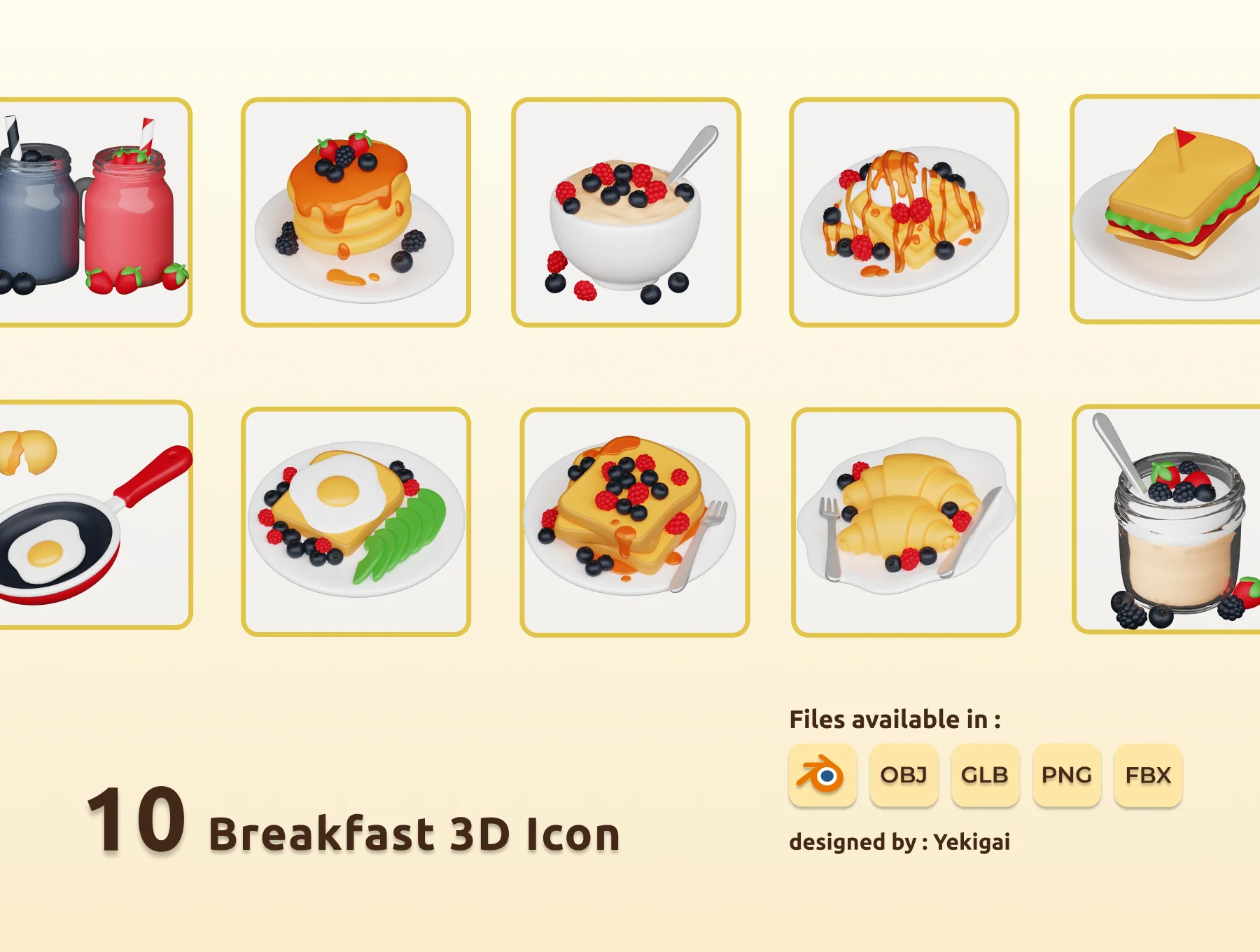 Tasty Temptations Ultimate Food 3D Icon Bundle 7