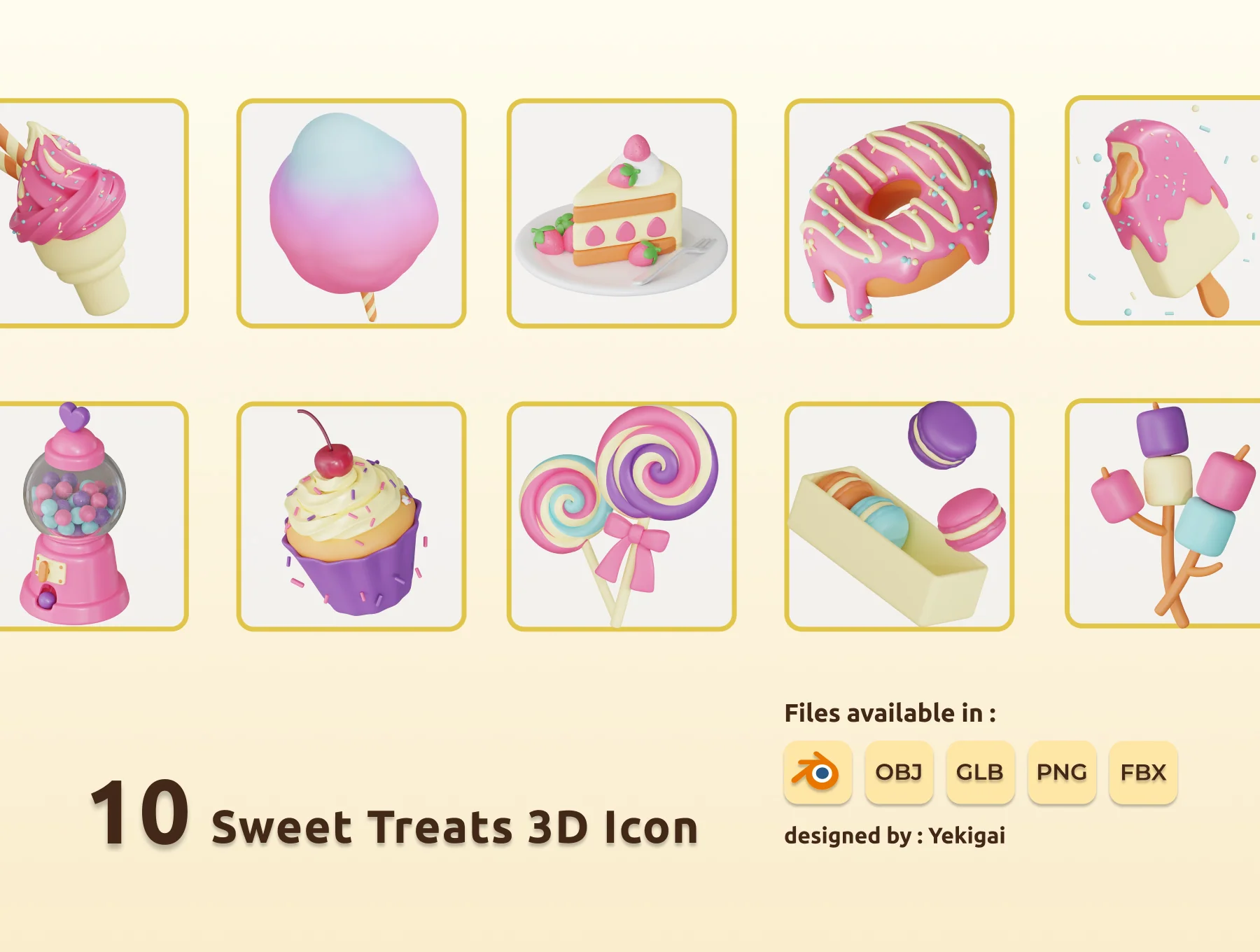 Tasty Temptations Ultimate Food 3D Icon Bundle 8