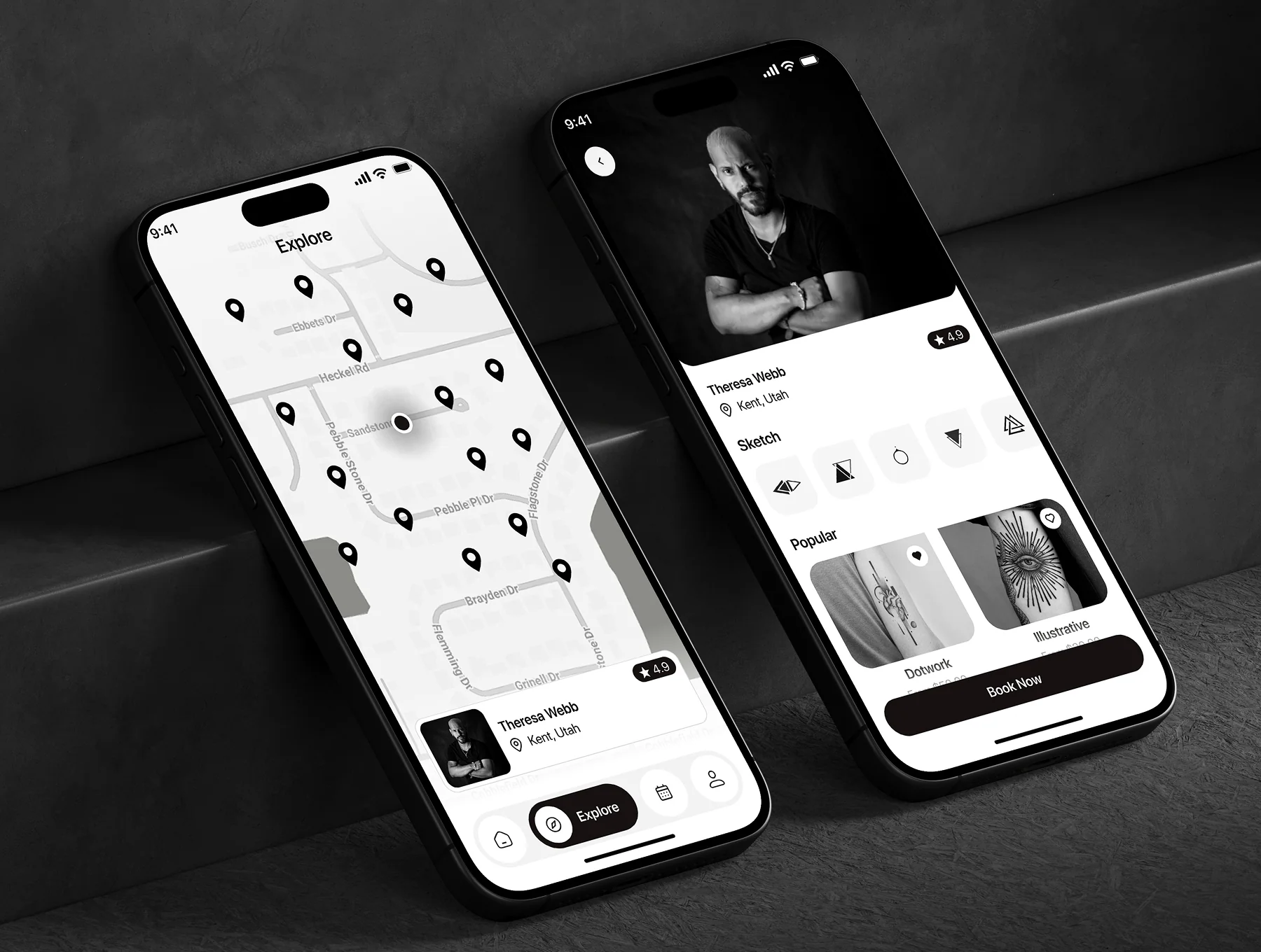 Tattofy - Tattoo booking App UI Kit 8