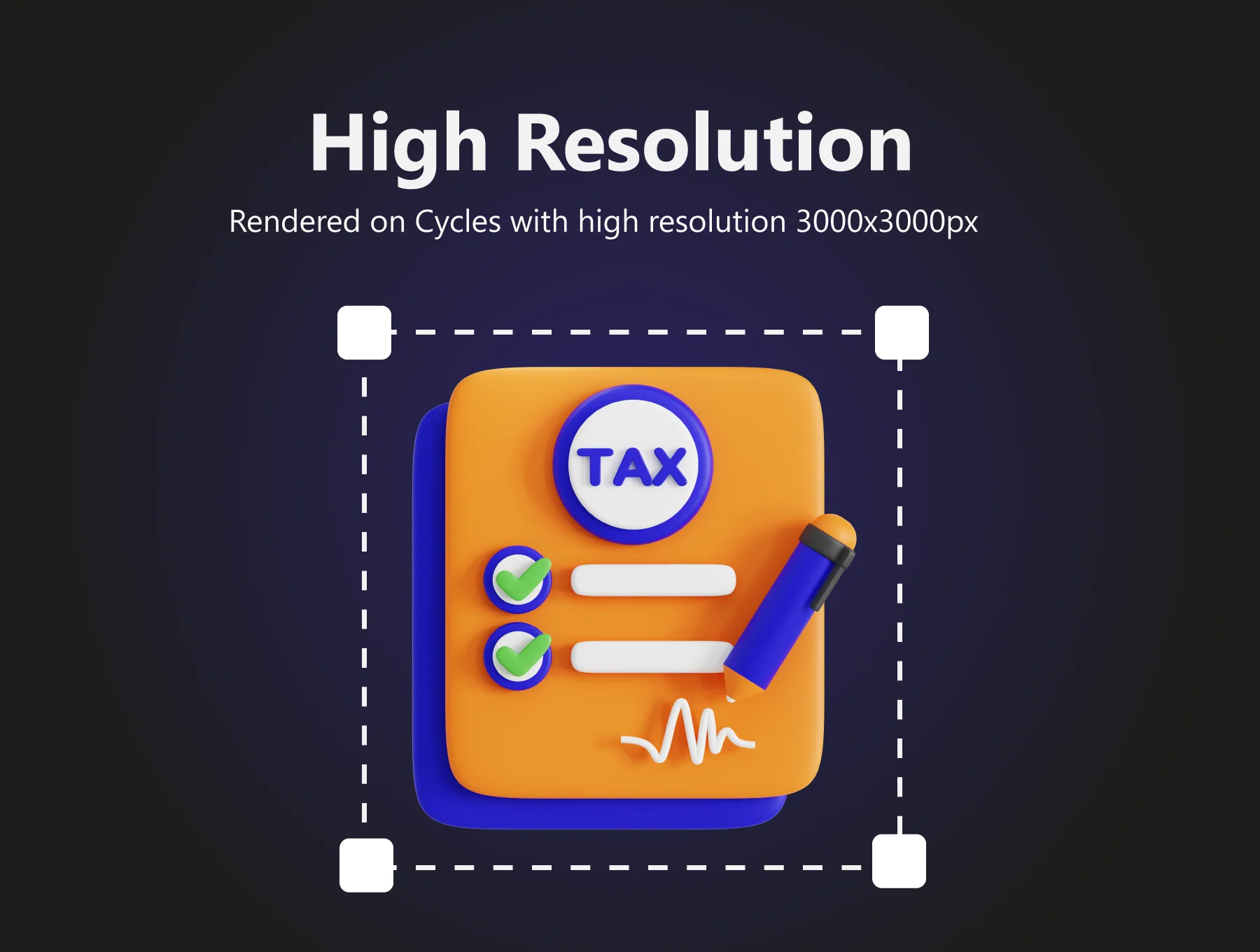 Tax 3D Icon Set 2