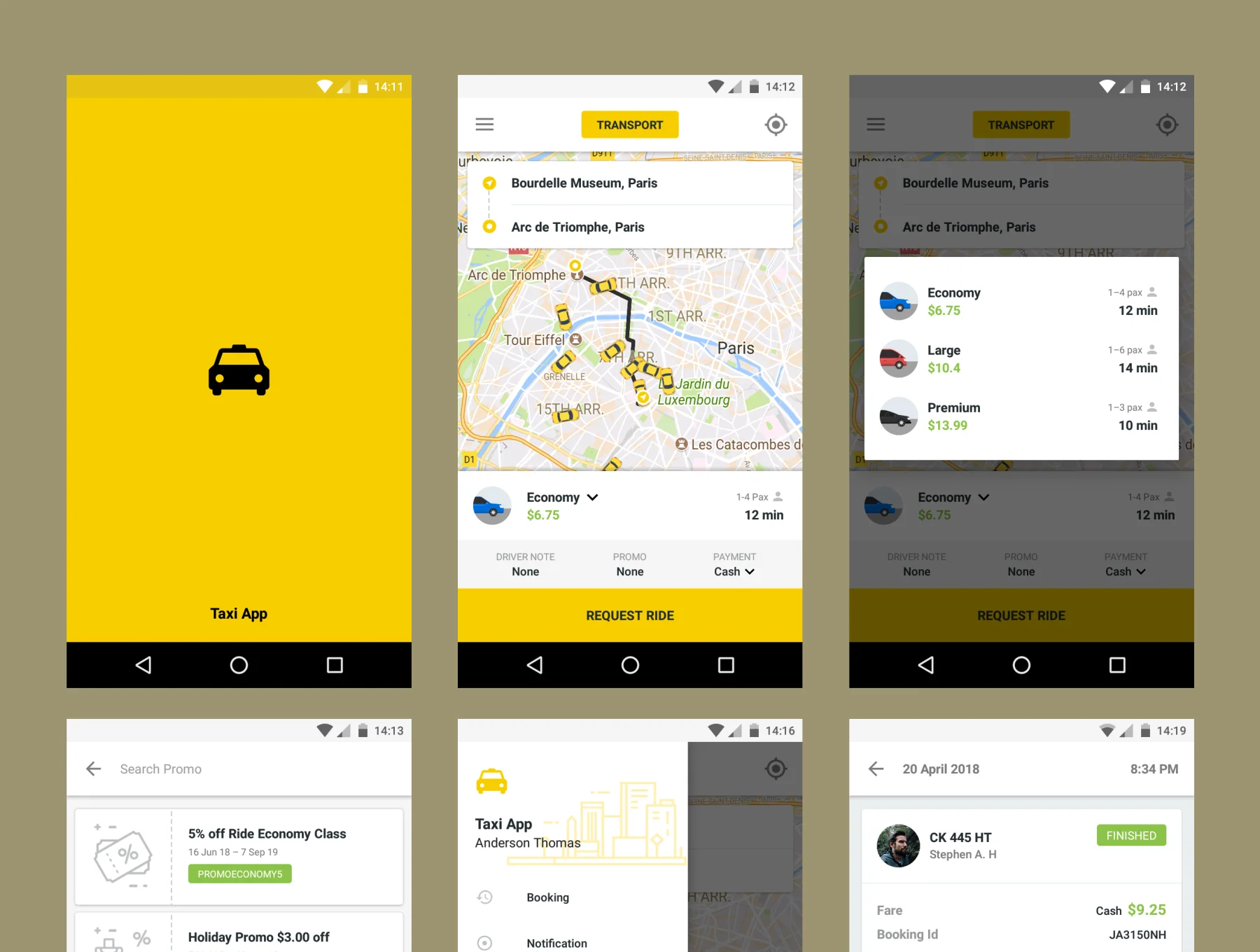 Taxi App - Android UI Template 2