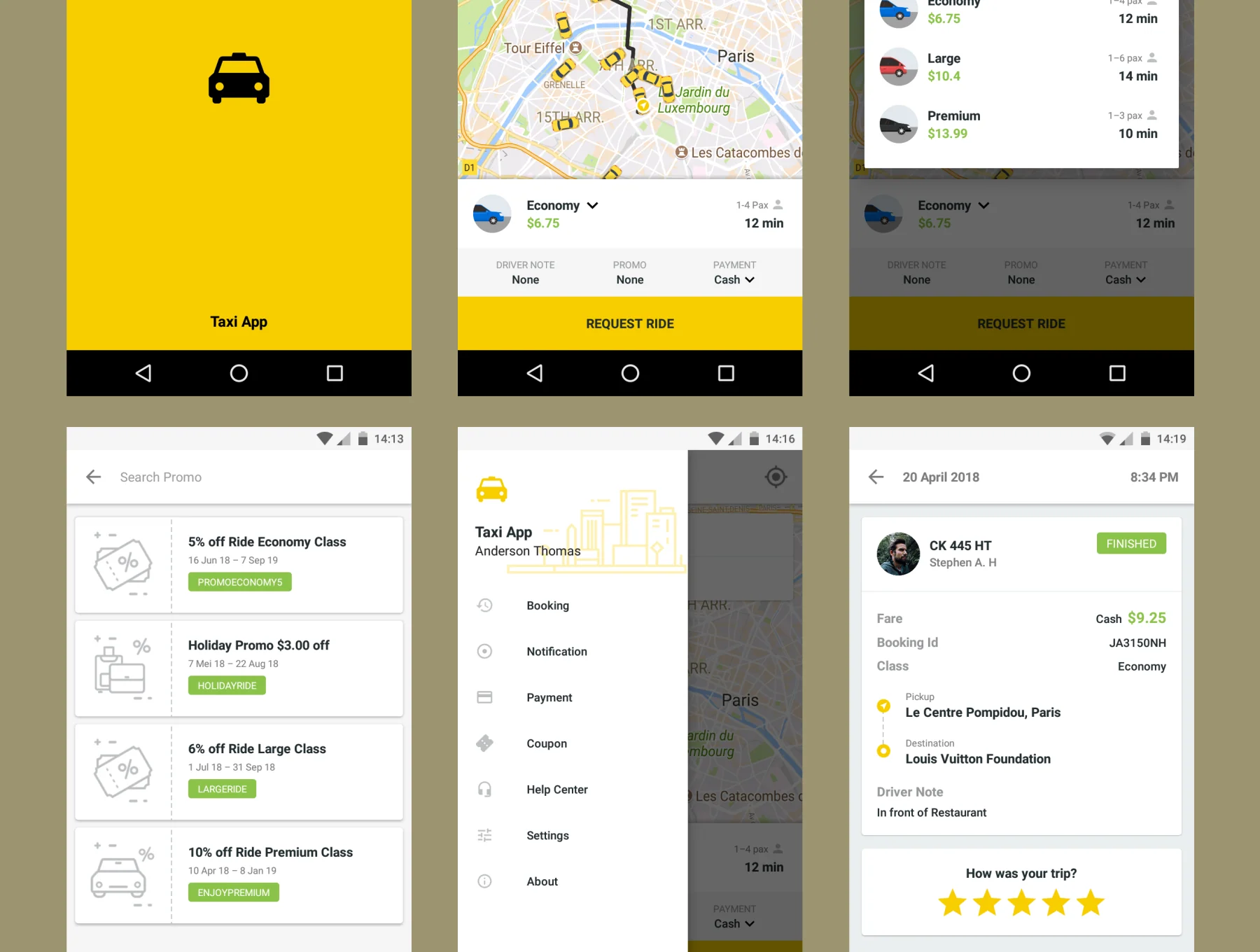 Taxi App - Android UI Template 3