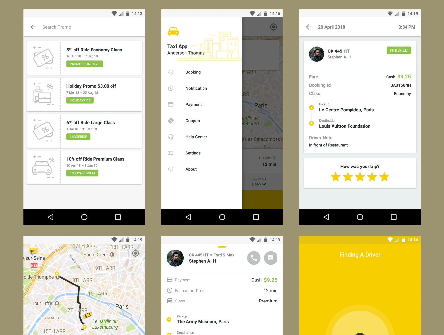 Taxi App - Android UI Template 4
