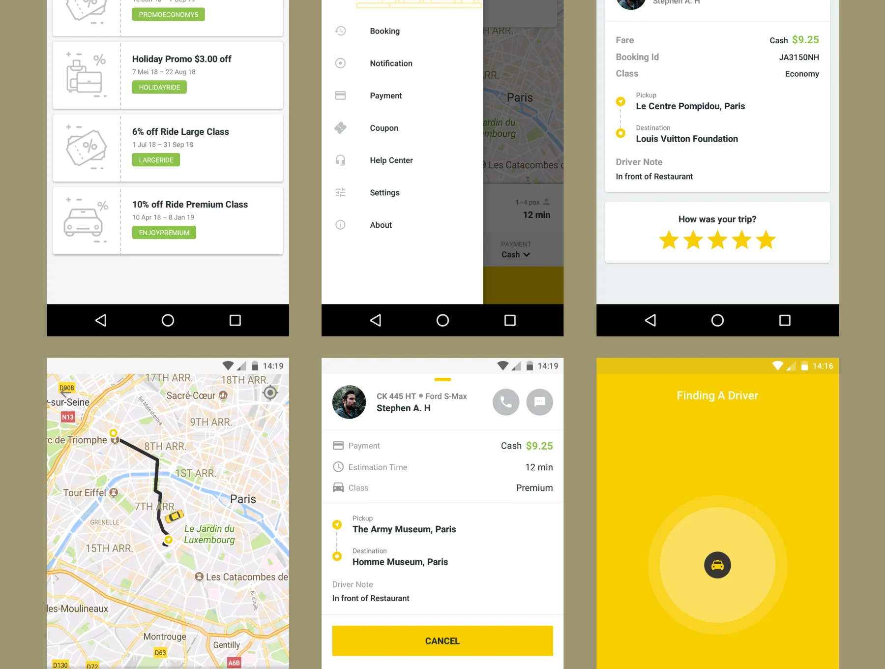 Taxi App - Android UI Template 5