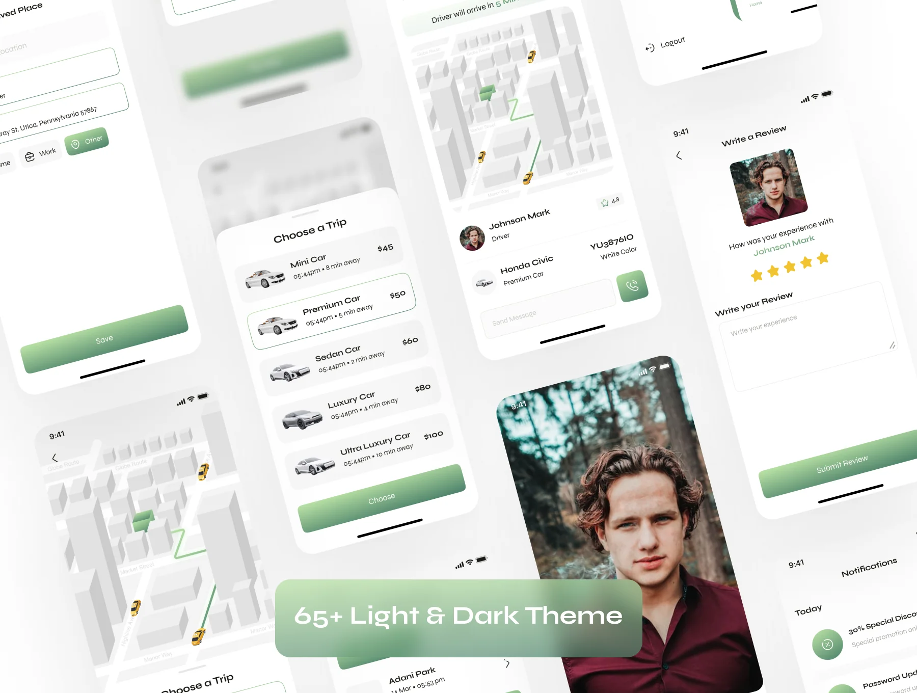 Taxi Booking App UI Kit 6