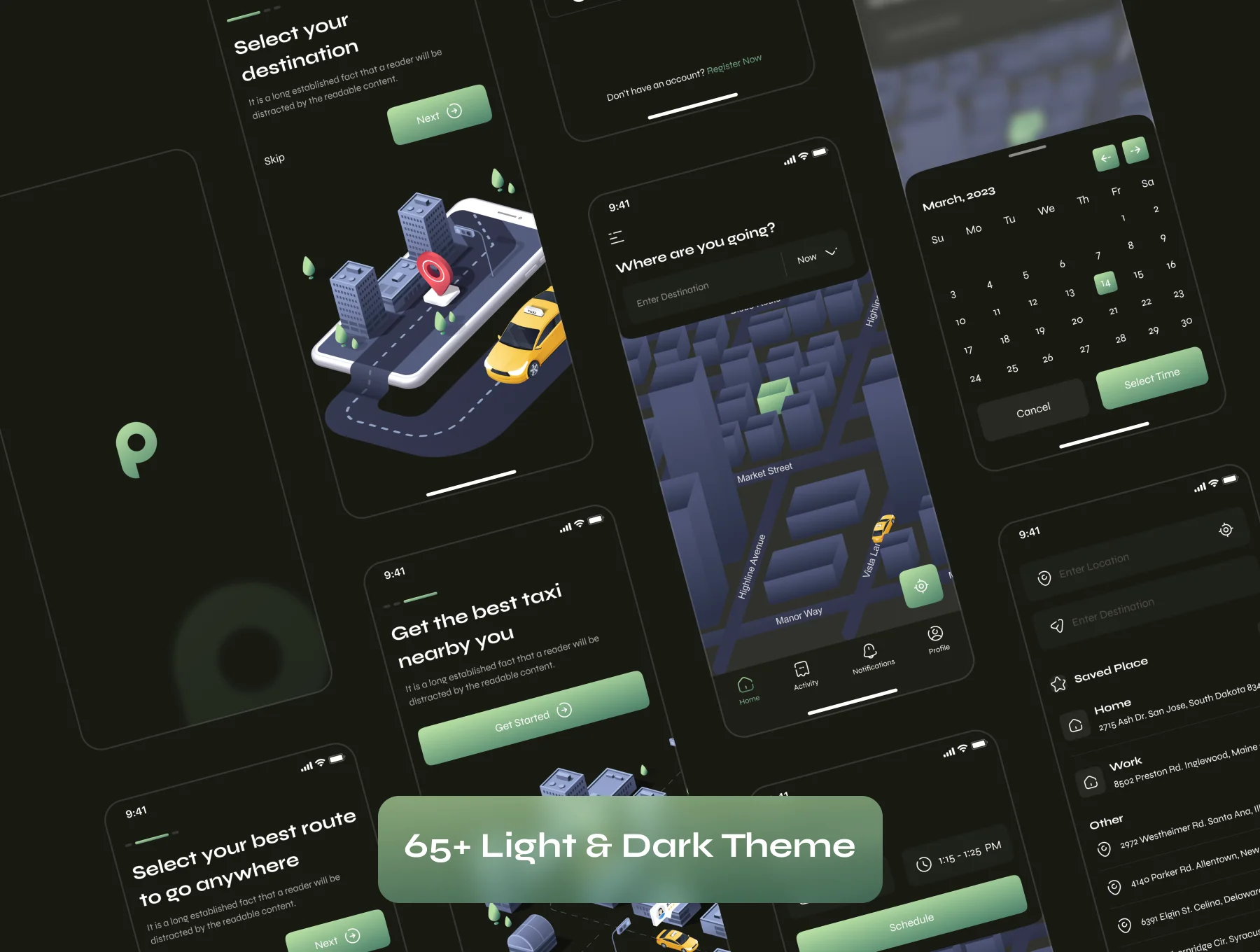 Taxi Booking App UI Kit 7