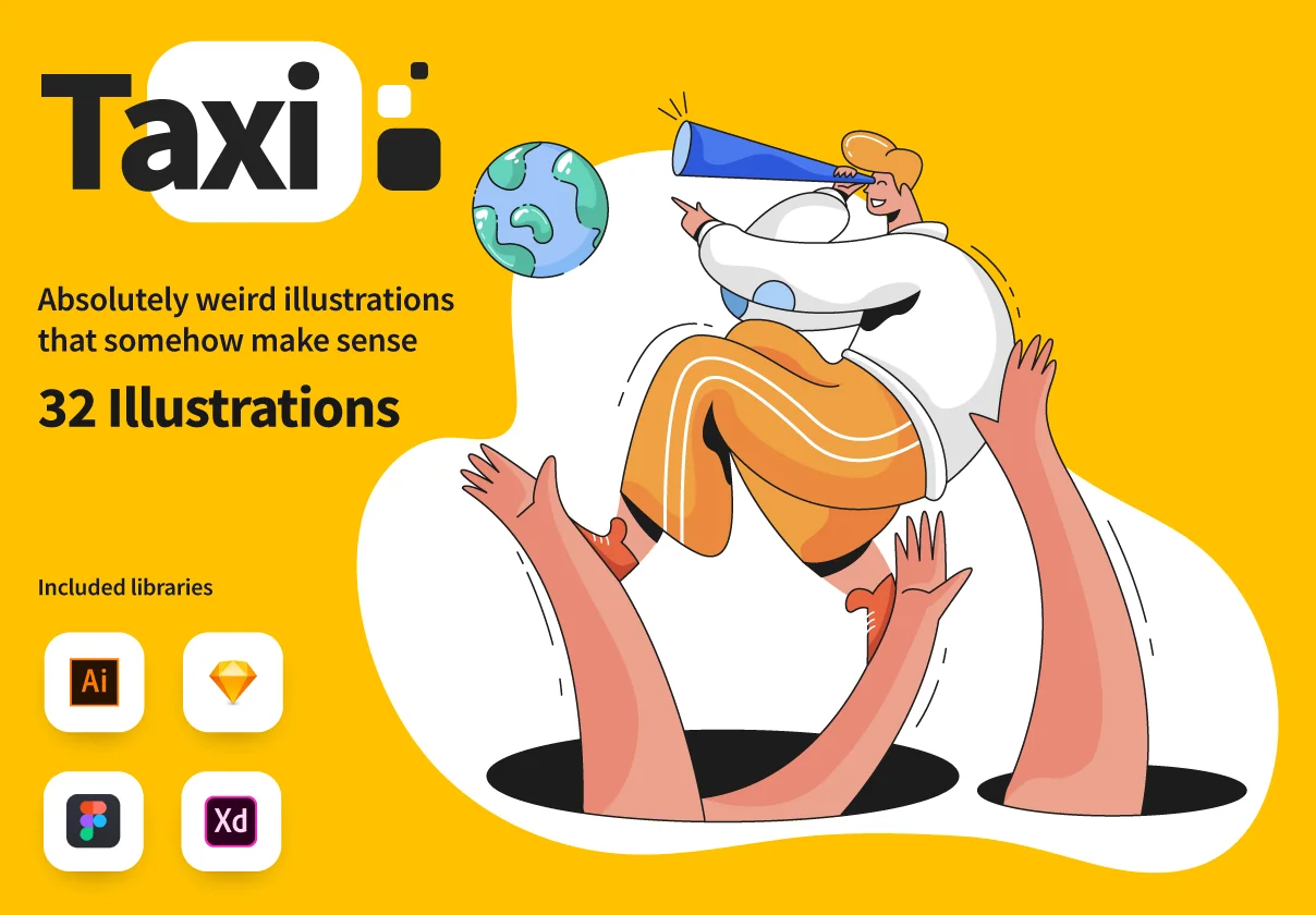Taxi illustrations