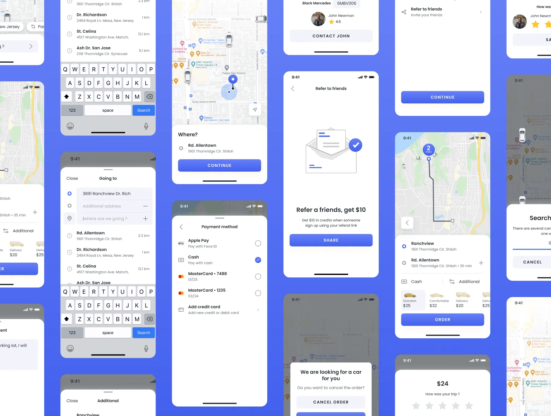 Tax.io - Taxi ui kit 2