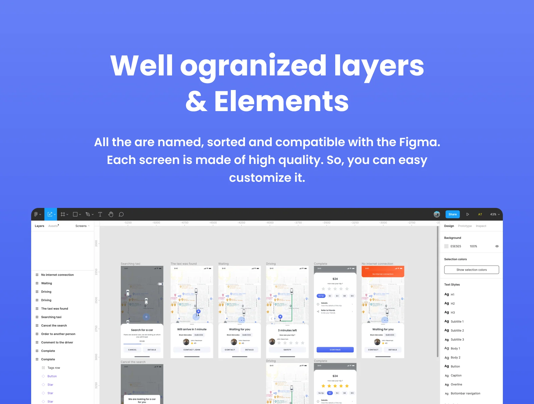 Tax.io - Taxi ui kit 3