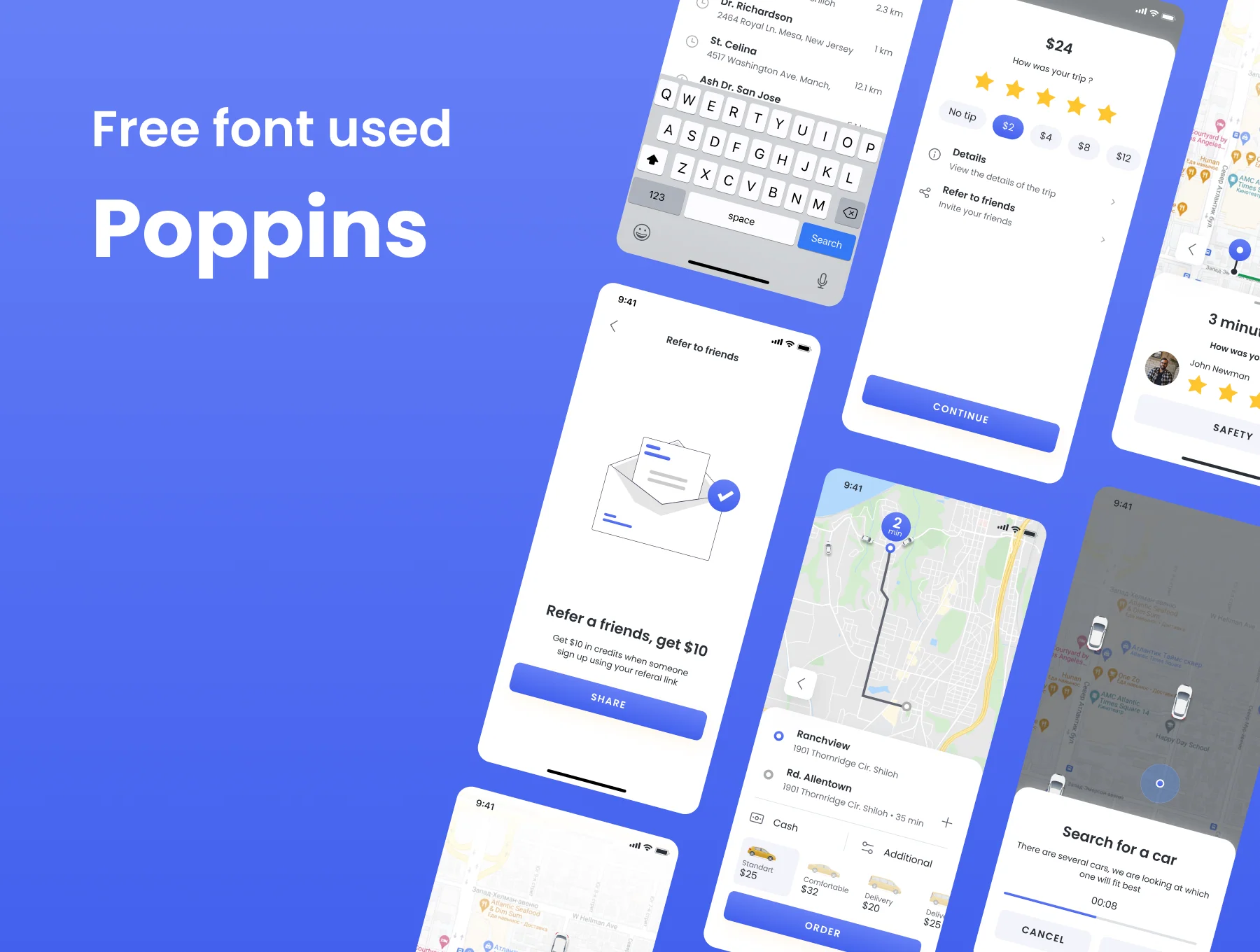 Tax.io - Taxi ui kit 4