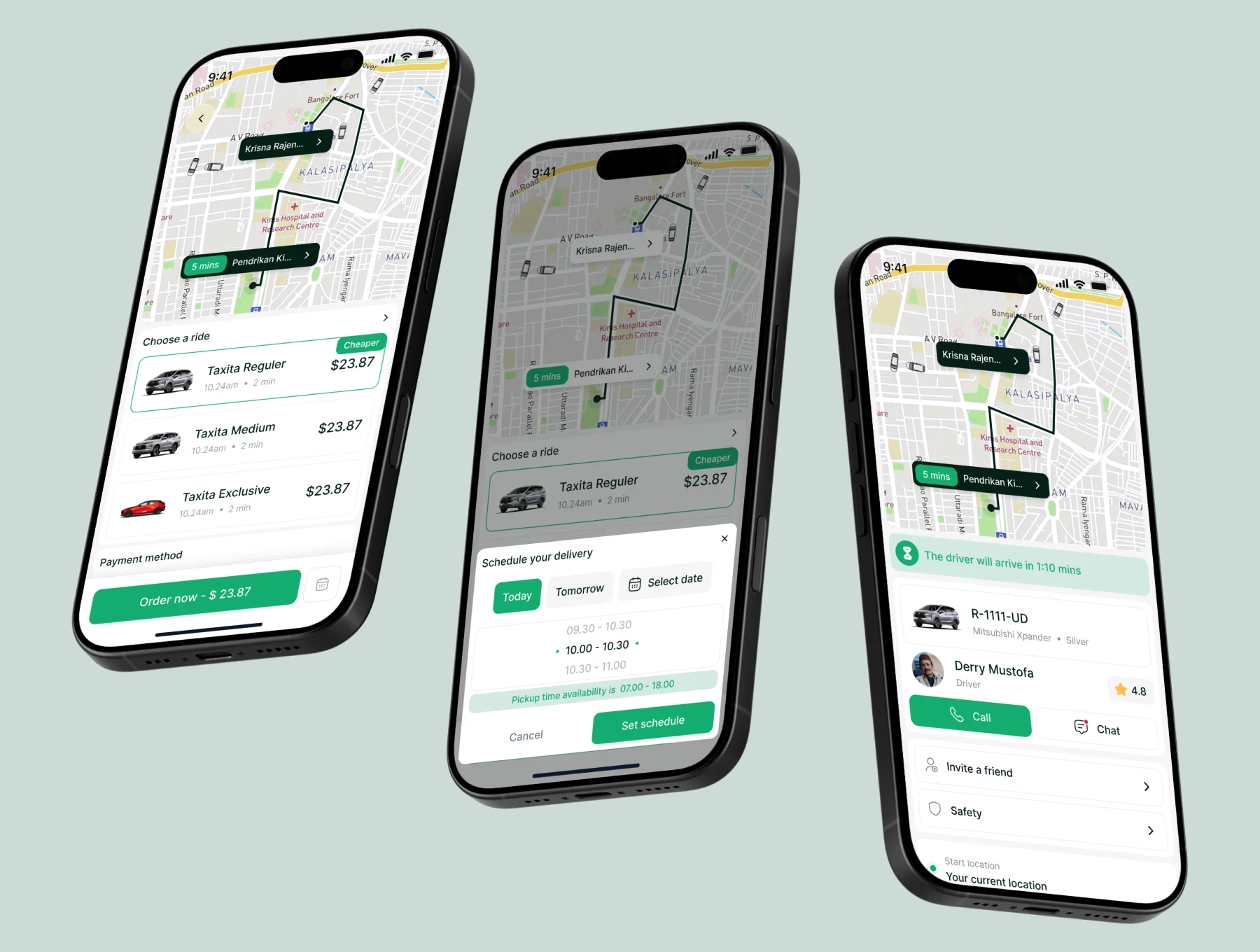 Taxita - Taxi Booking Mobile App UI Kit