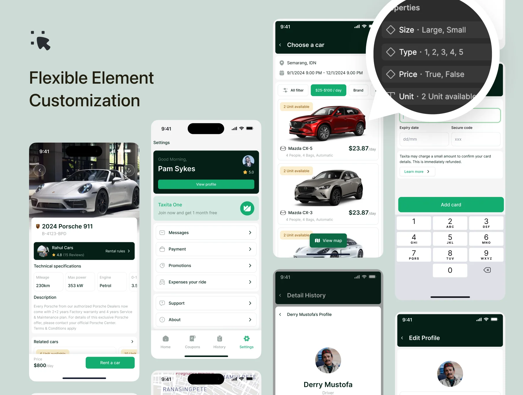 Taxita - Taxi Booking Mobile App UI Kit 6